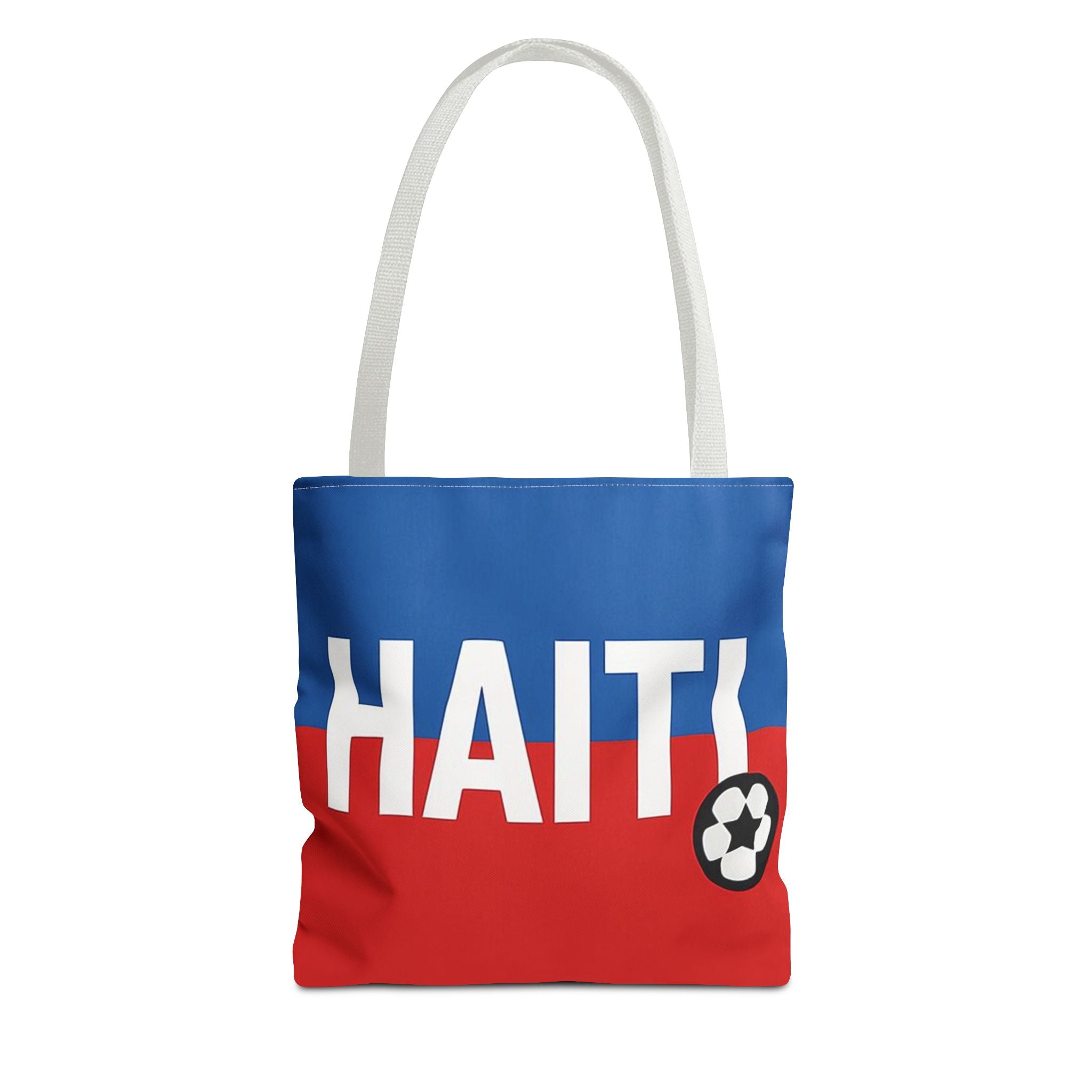 Haiti Flag Soccer Tote Bag | Blue Red HAITI Design