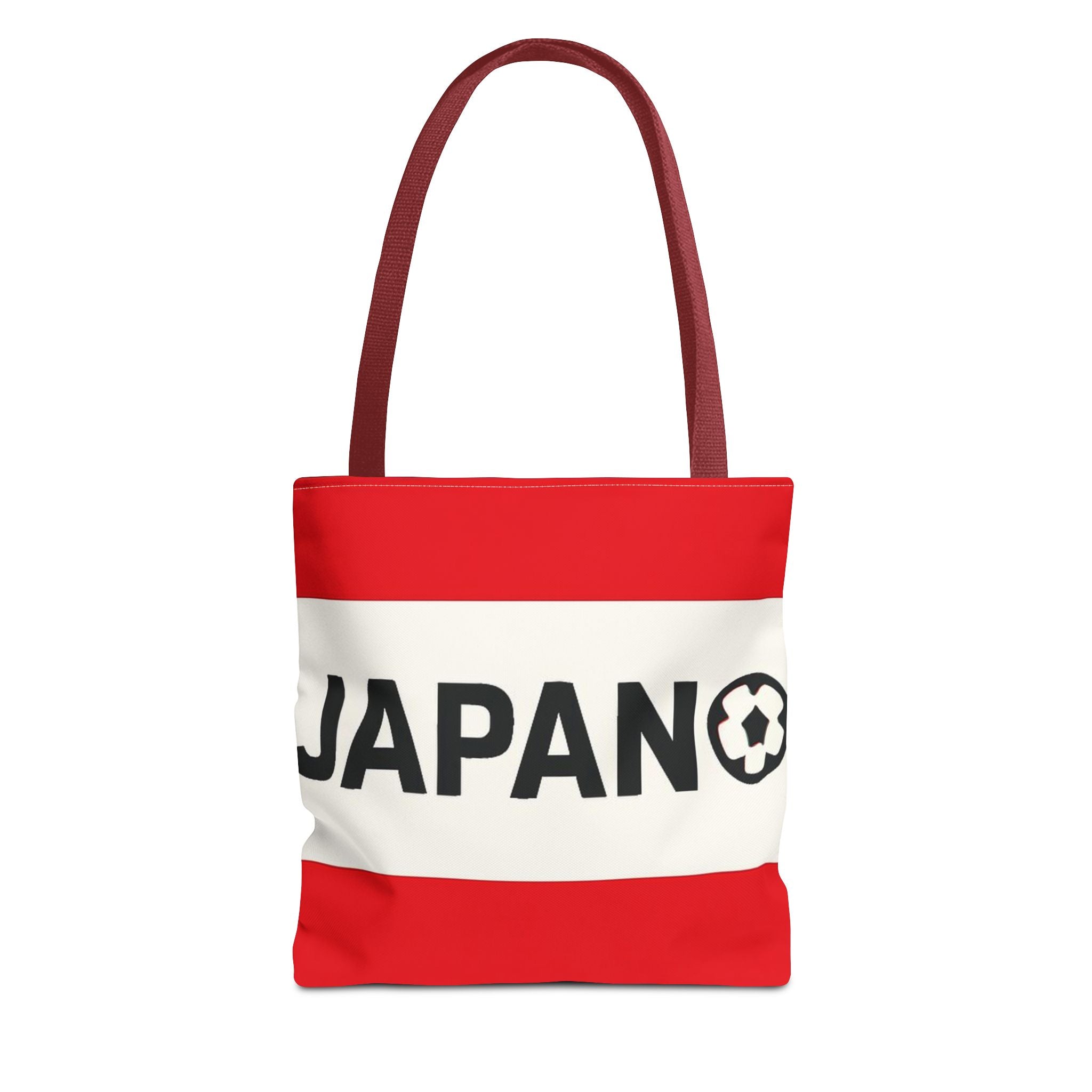 Japan Soccer Logo Tote Bag | Red White Stripe Japan Football