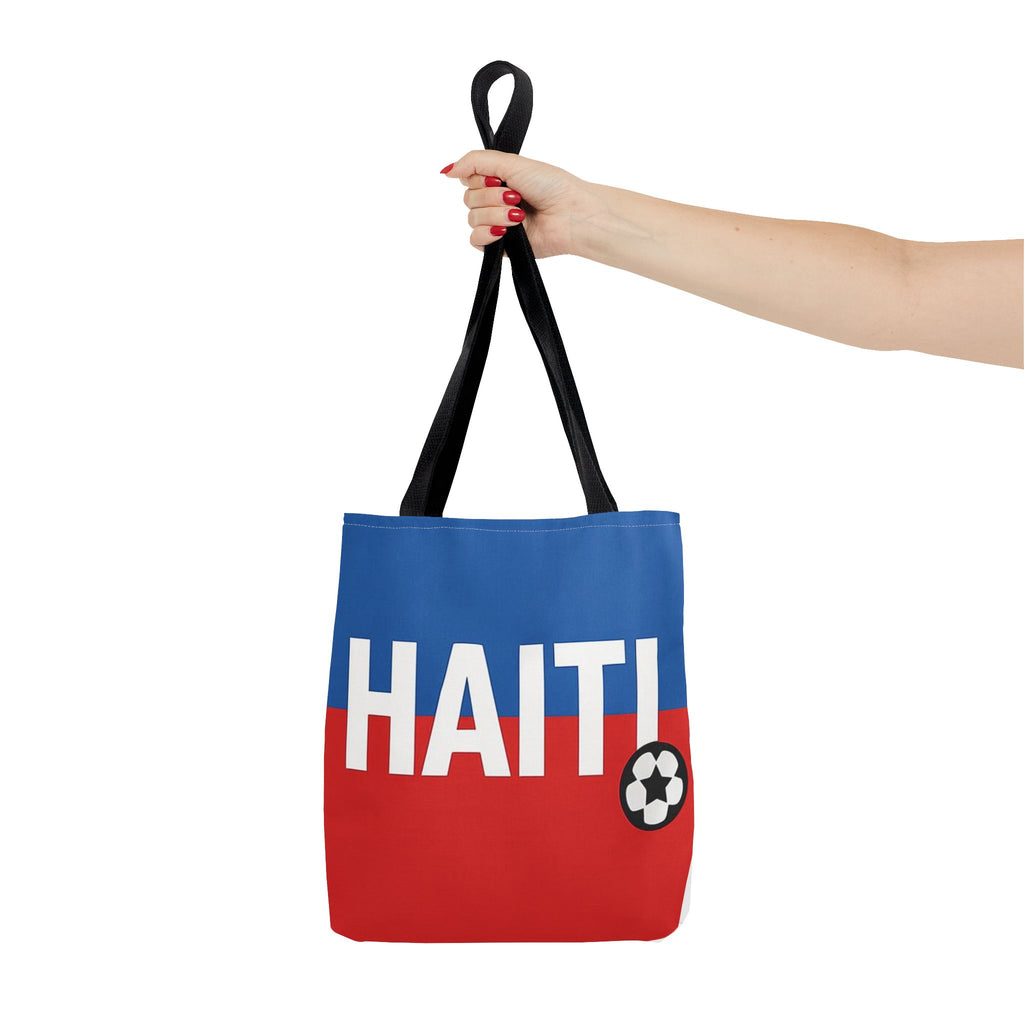 Haiti Flag Soccer Tote Bag | Blue Red HAITI Design