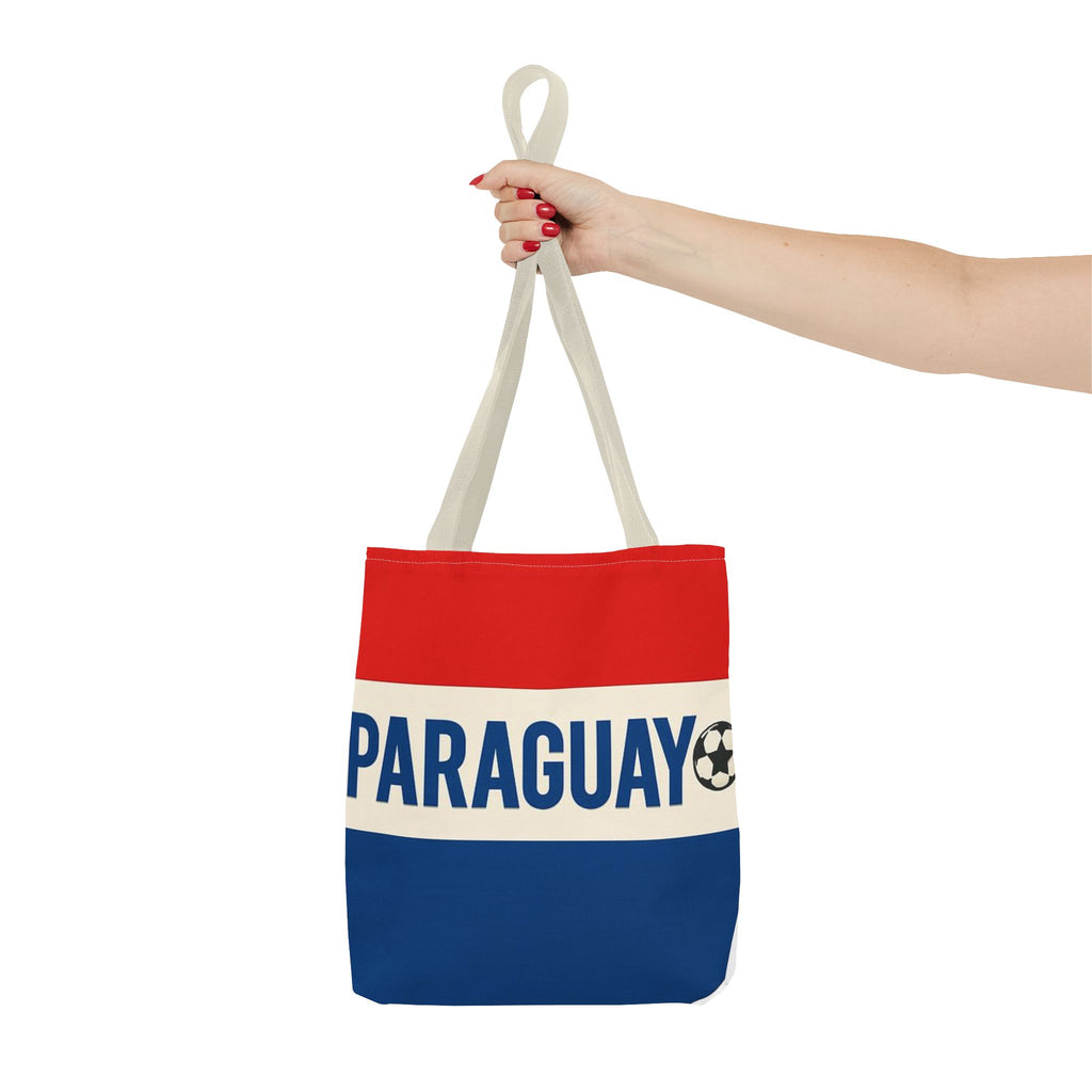 Paraguay Flag Stripe Tote Bag | Soccer Accent