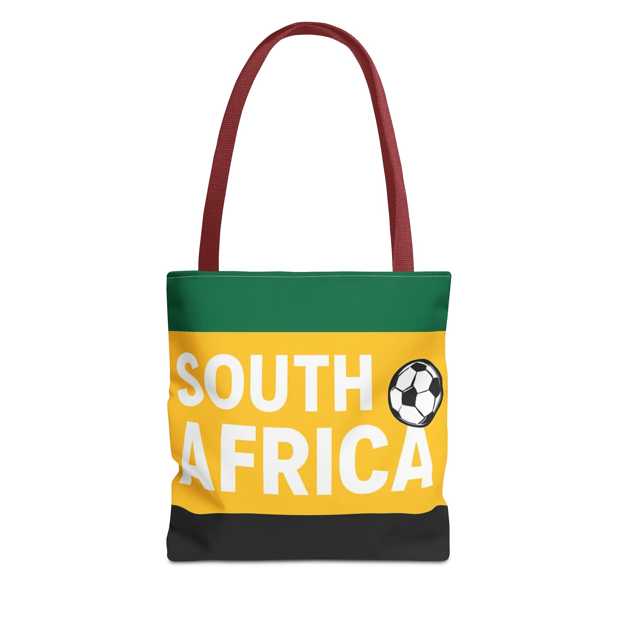 South Africa Soccer Fan Tote Bag | Green Gold Black Football Stripes