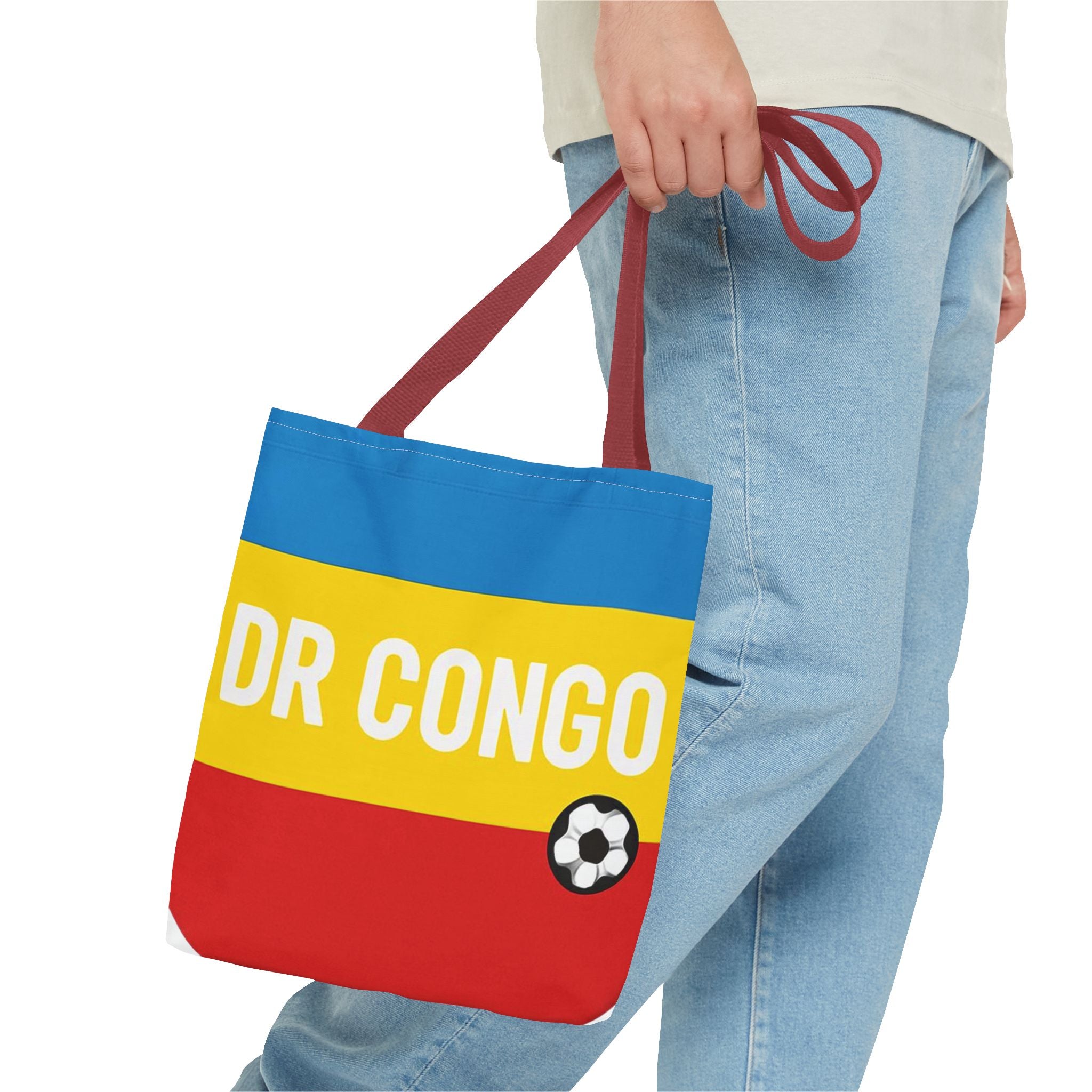DR CONGO flag stripes soccer Tote Bag | Congo football design
