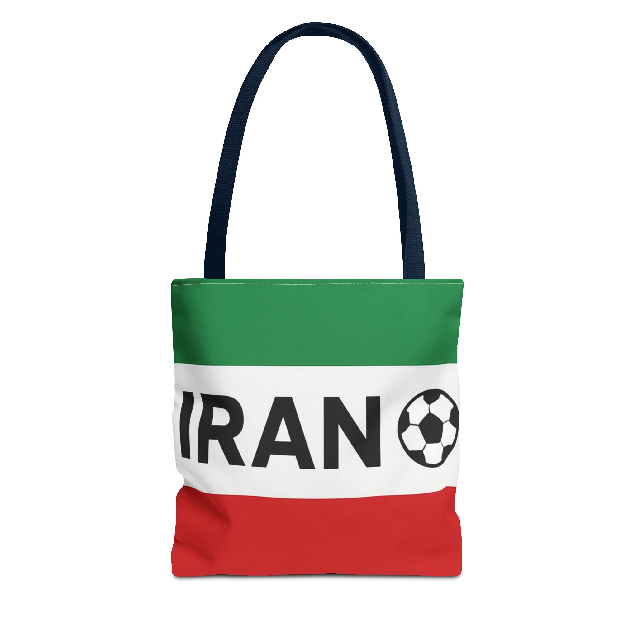 Iran Flag Soccer Tote Bag | Football Stripes Green White Red