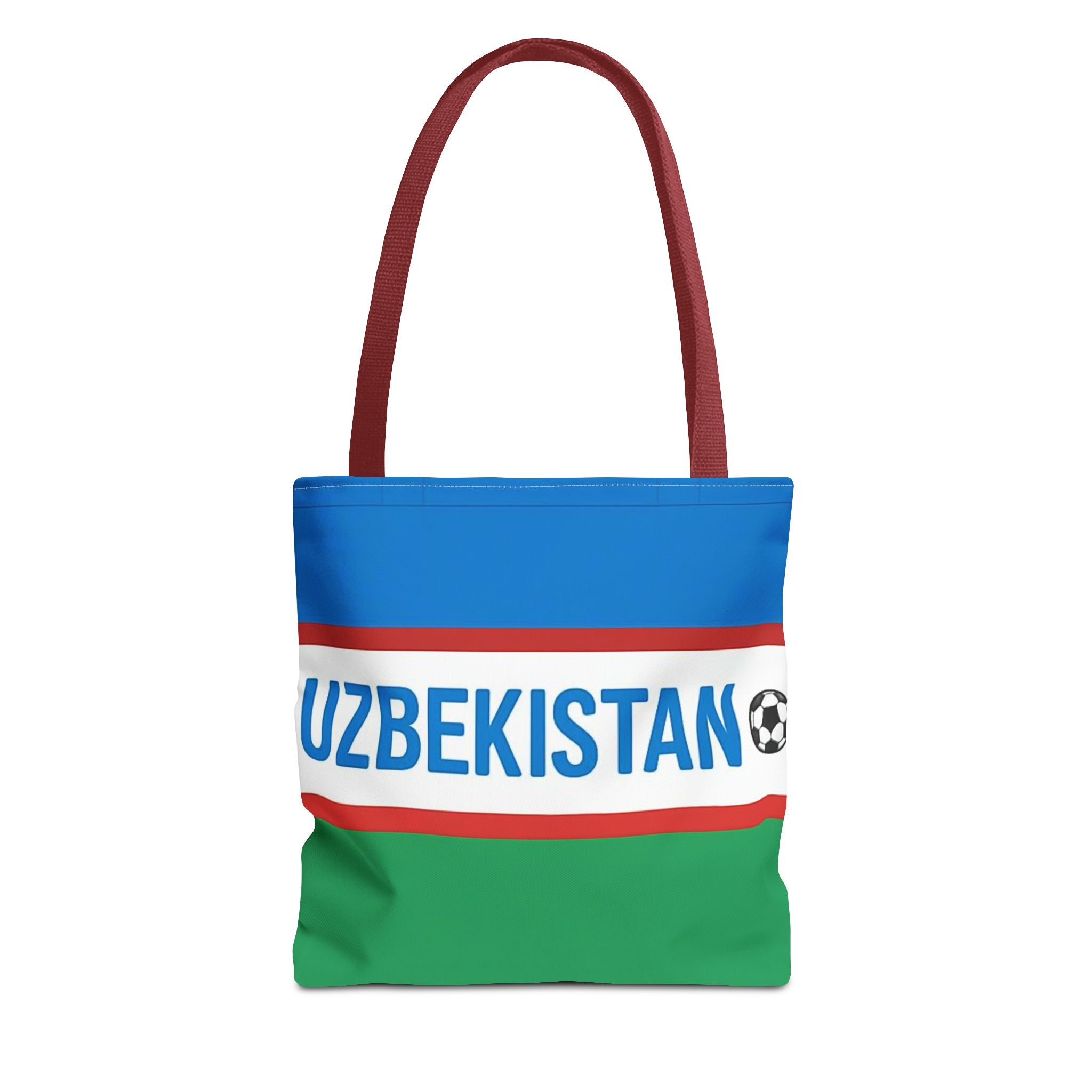 Uzbekistan Flag Soccer Stripe Tote Bag |