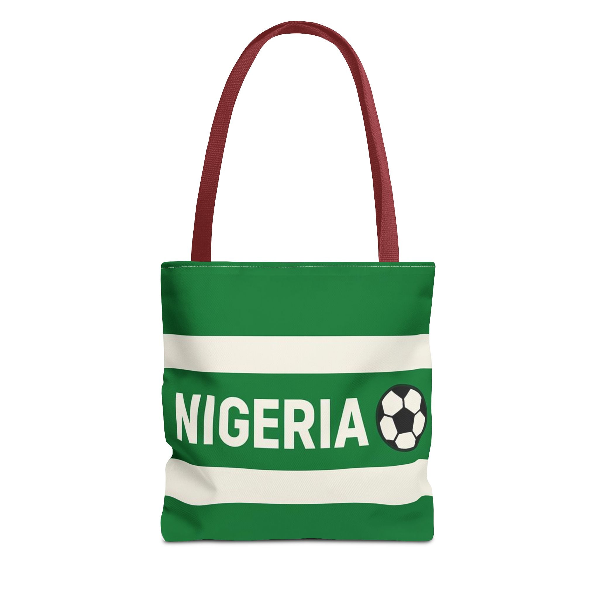 Nigeria Soccer Fan Tote Bag | Green White Football Stripes