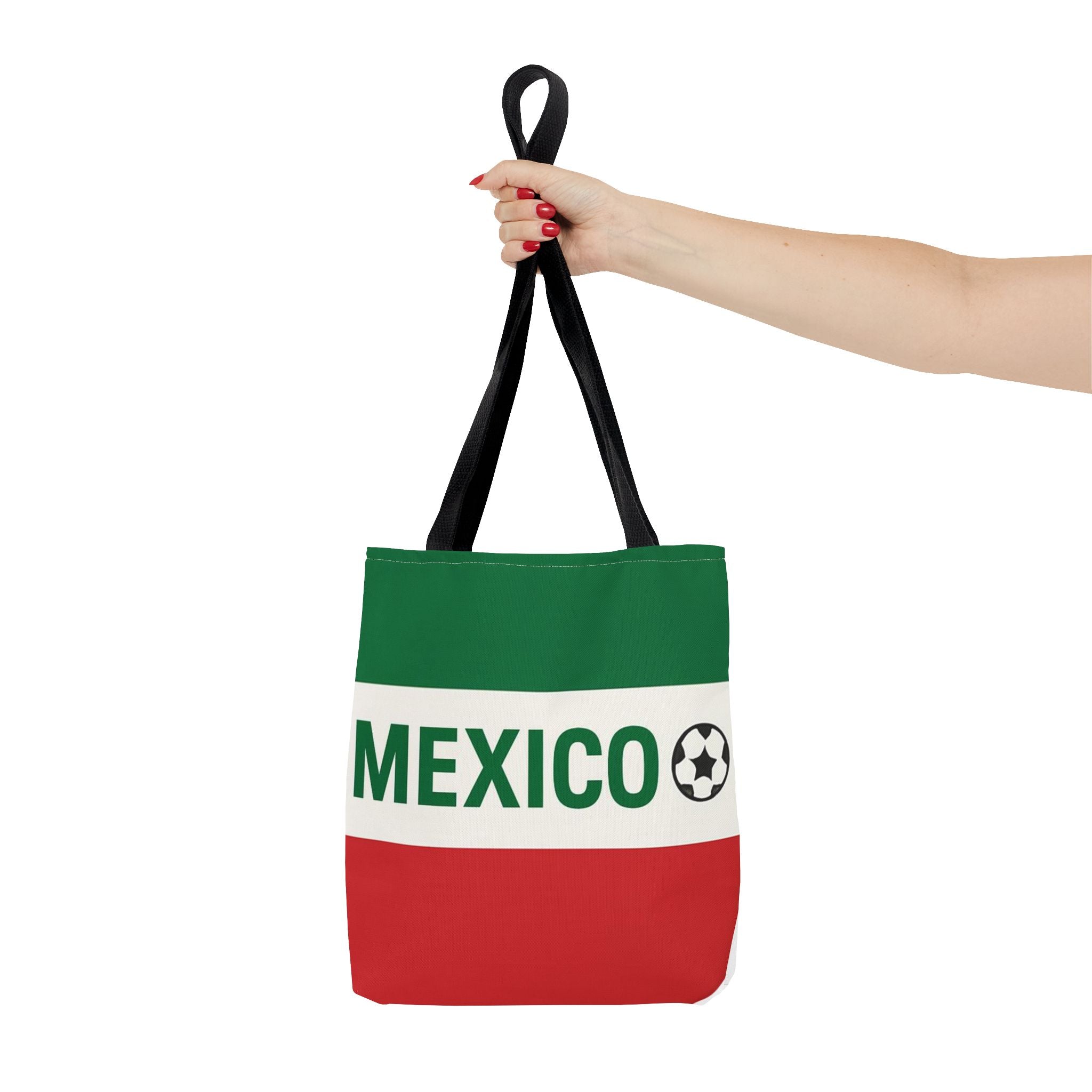 Mexico flag soccer tote bag | Mexican football fan accessory