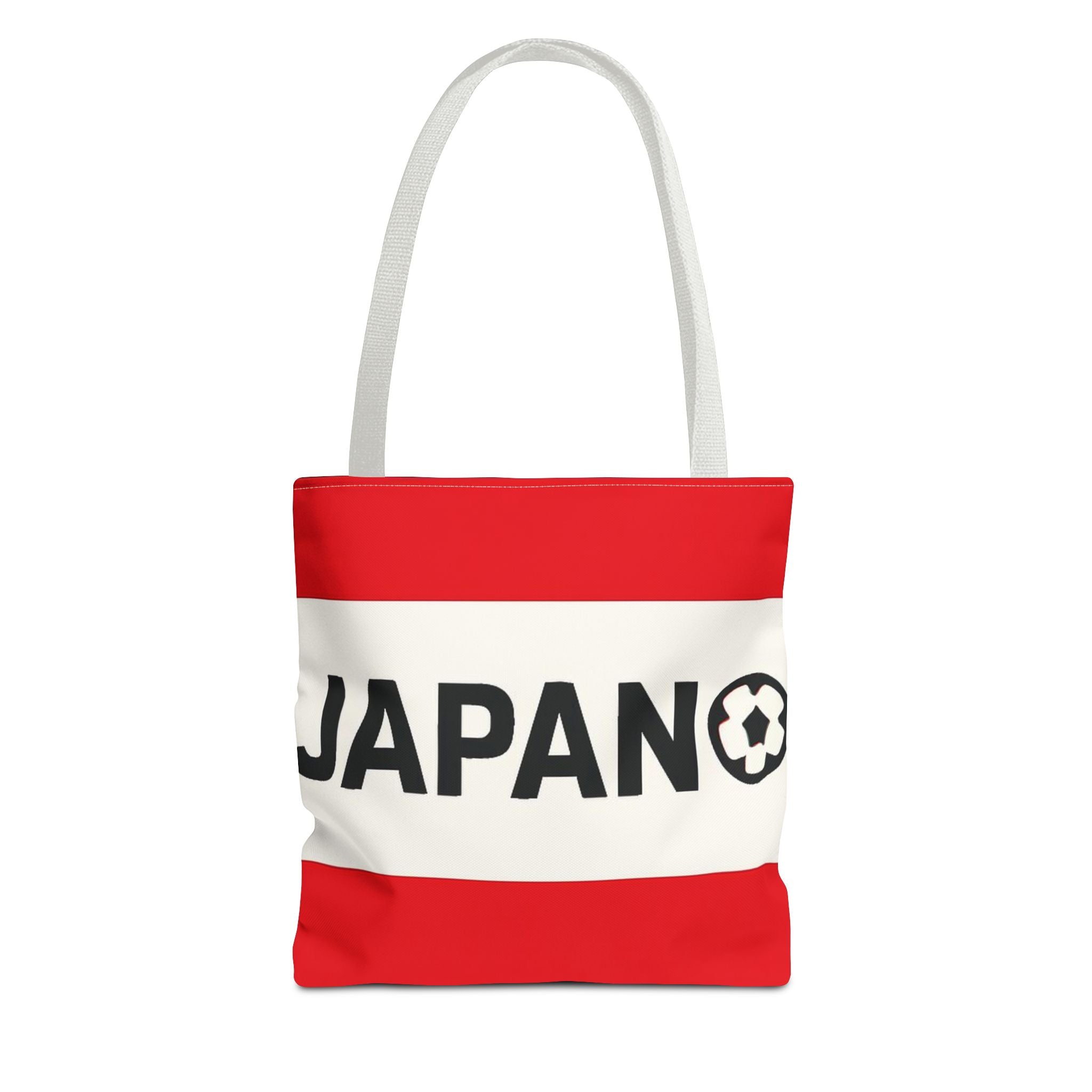 Japan Soccer Logo Tote Bag | Red White Stripe Japan Football