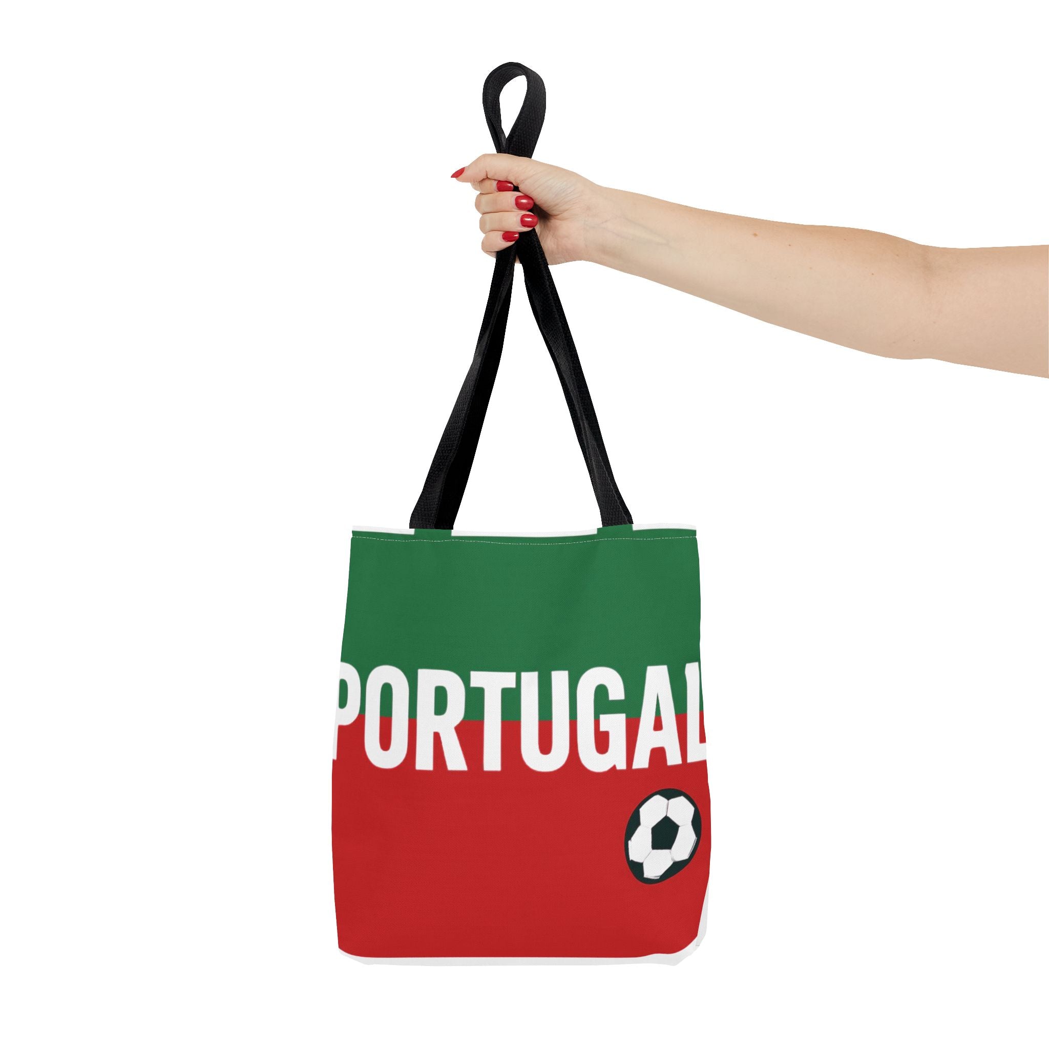 Portugal Flag Football Tote Bag | Soccer Country Colors