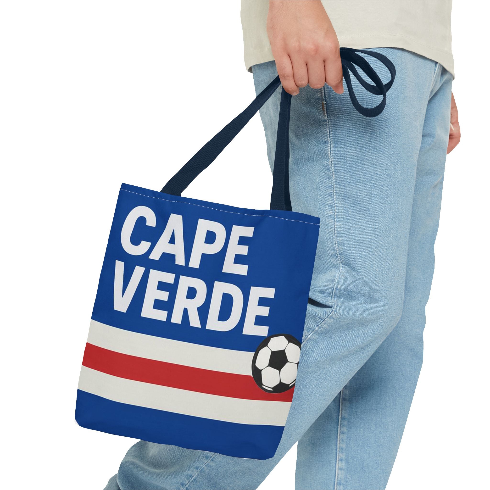 Cape Verde Soccer Tote Bag | Flag Colors Football Design