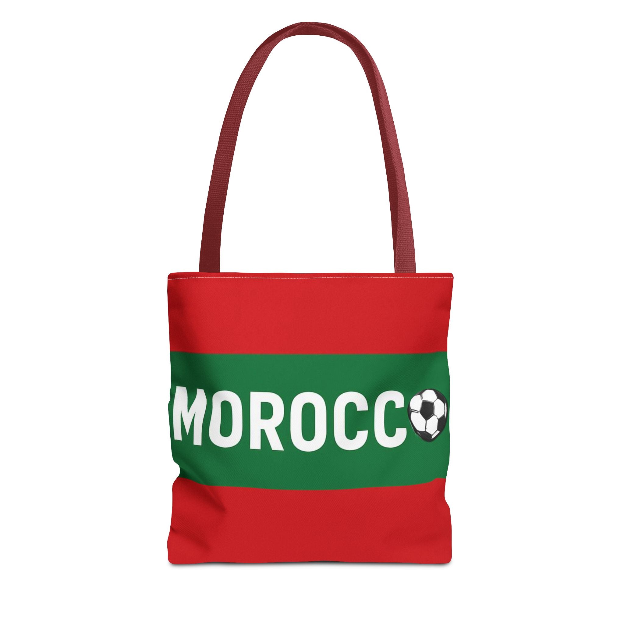 Morocco Soccer Tote Bag | Red Green Football Graphic