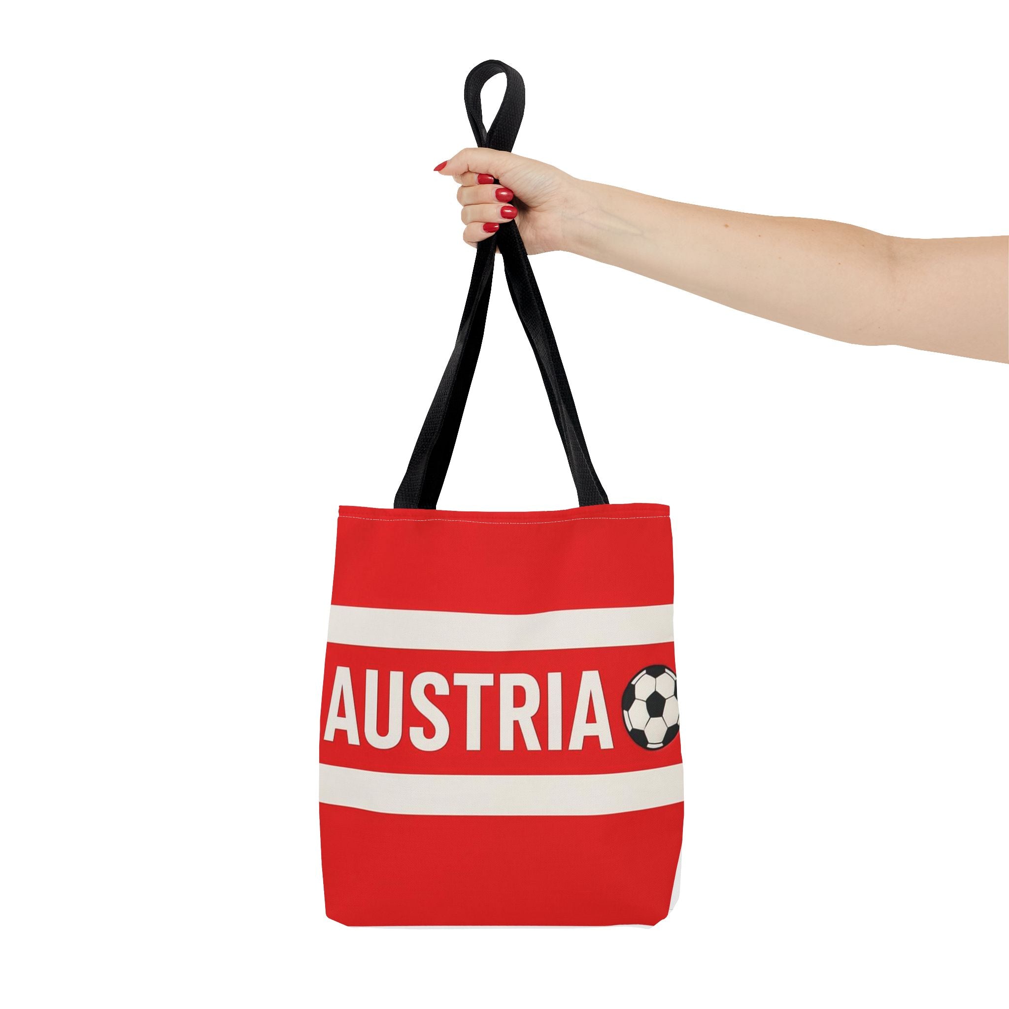 Austria Soccer Scarf Tote Bag | Red Football Fan Austria Tote