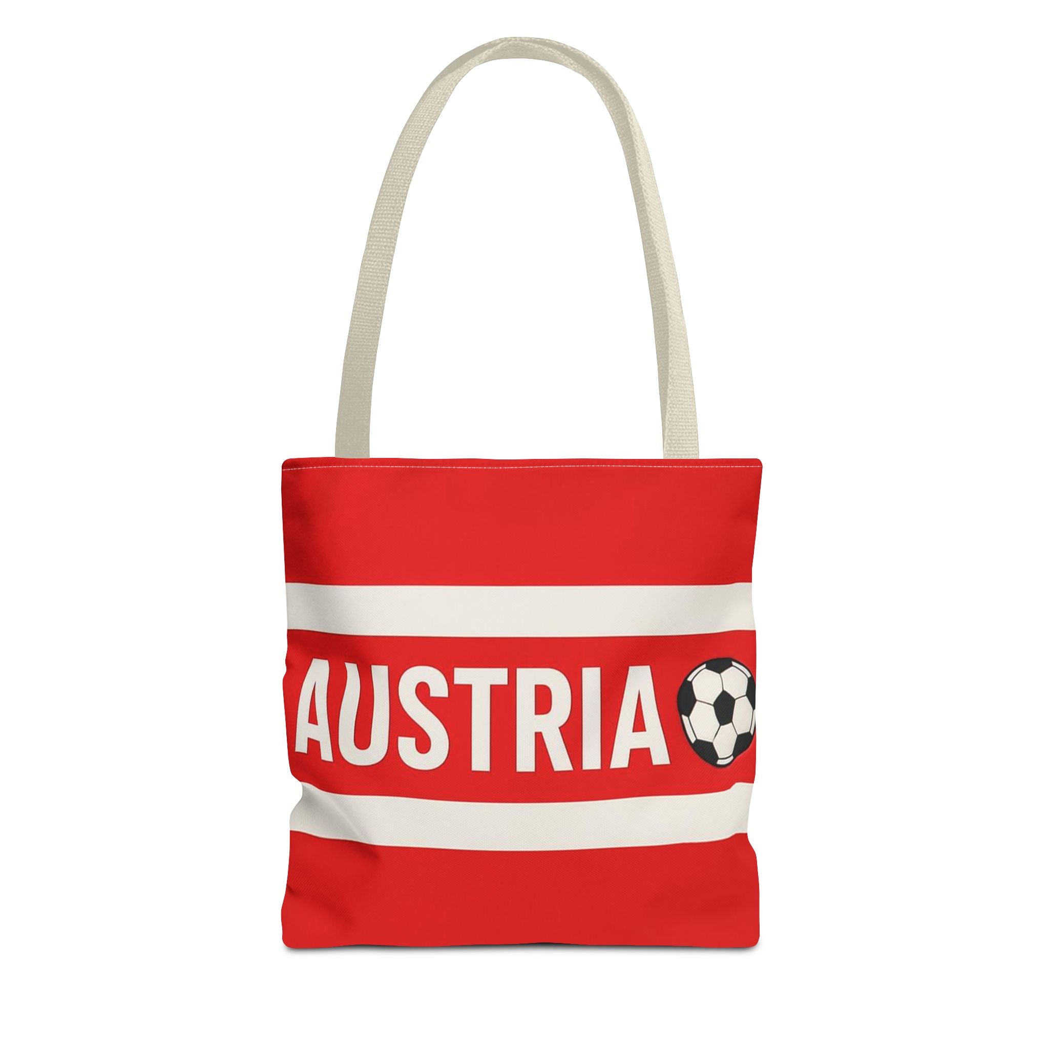 Austria Soccer Scarf Tote Bag | Red Football Fan Austria Tote