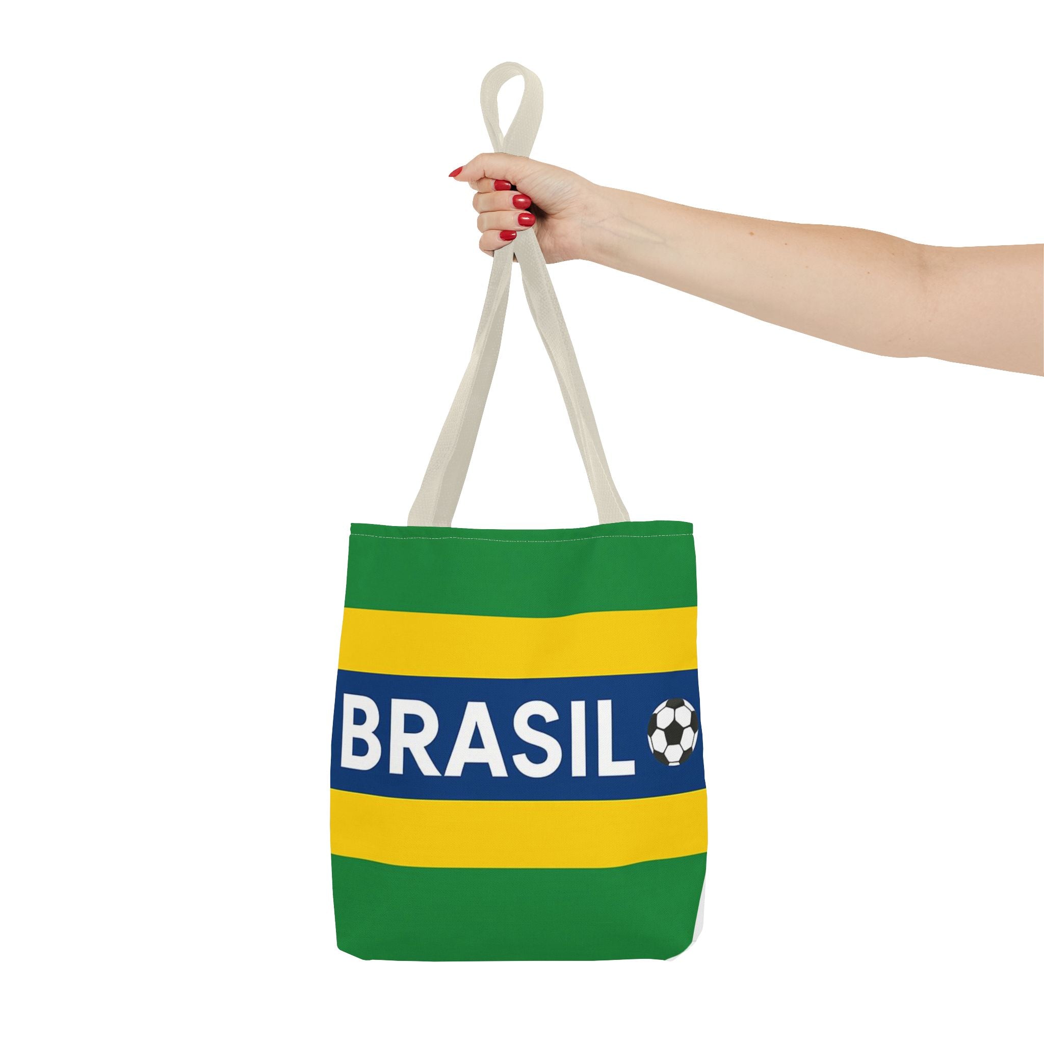 Brasil Soccer Flag Tote Bag | Brazil Football Graphic Tote