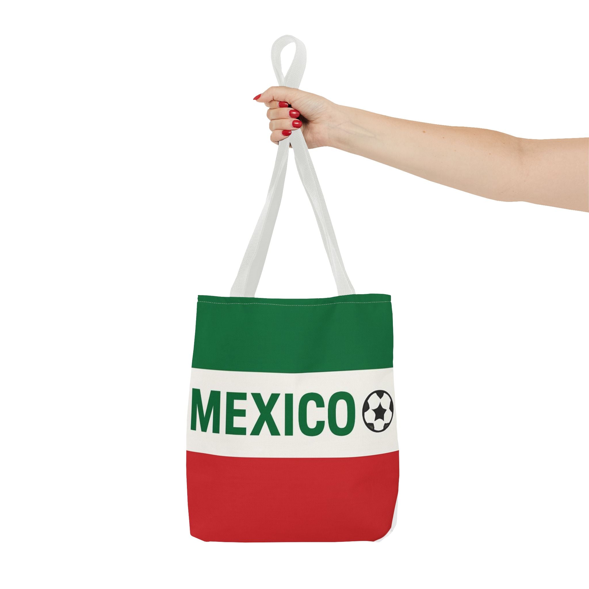 Mexico flag soccer tote bag | Mexican football fan accessory