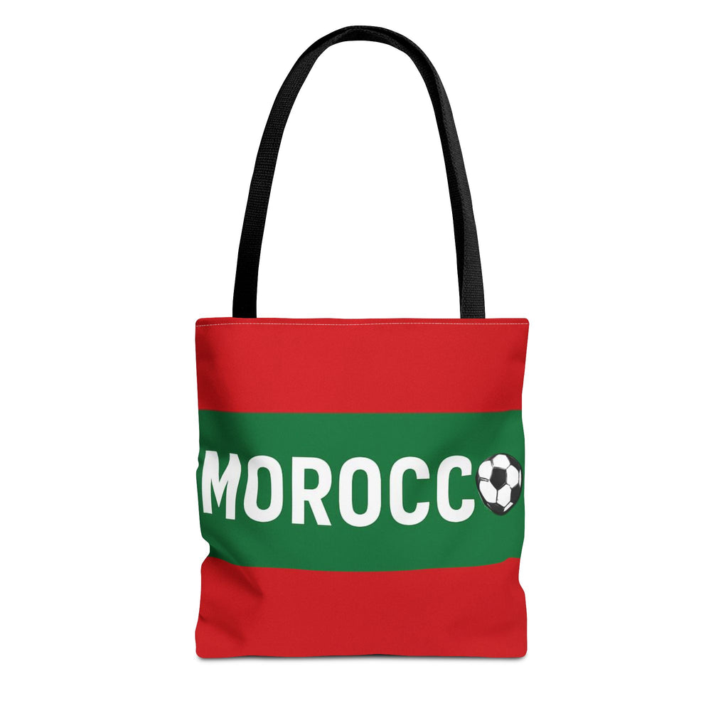 Morocco Soccer Tote Bag | Red Green Football Graphic
