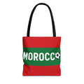Morocco Soccer Tote Bag | Red Green Football Graphic
