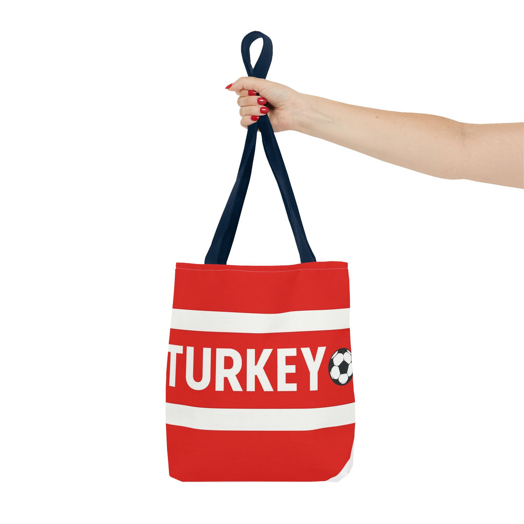 Turkey Football Tote Bag | Red Stripes Soccer Scarf Design