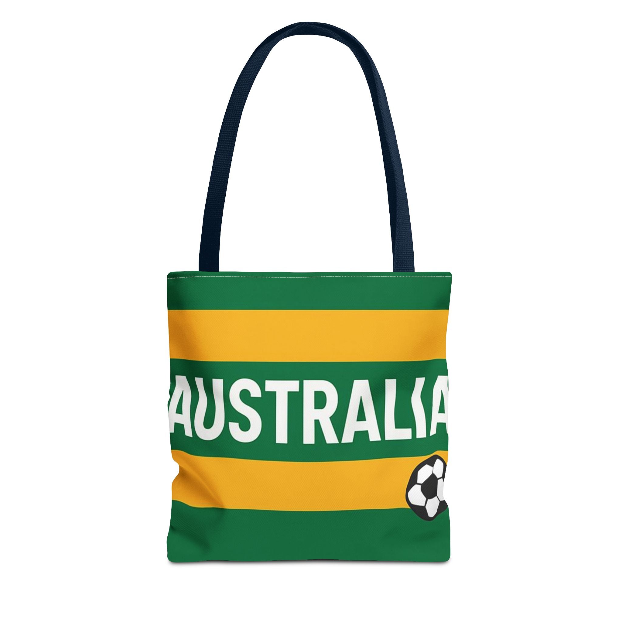 Australia Soccer Fan Tote Bag | Green Gold Football Stripes