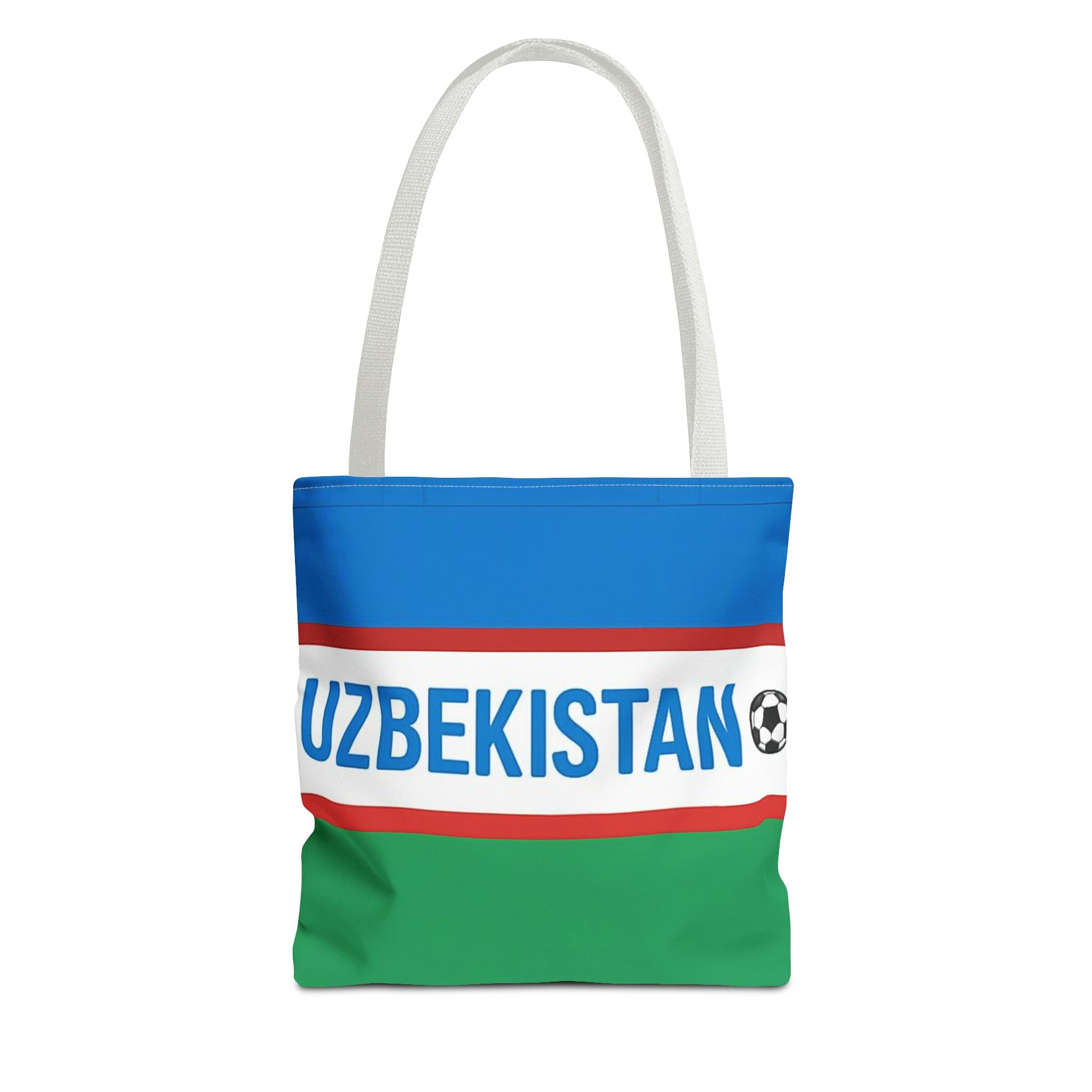 Uzbekistan Flag Soccer Stripe Tote Bag |