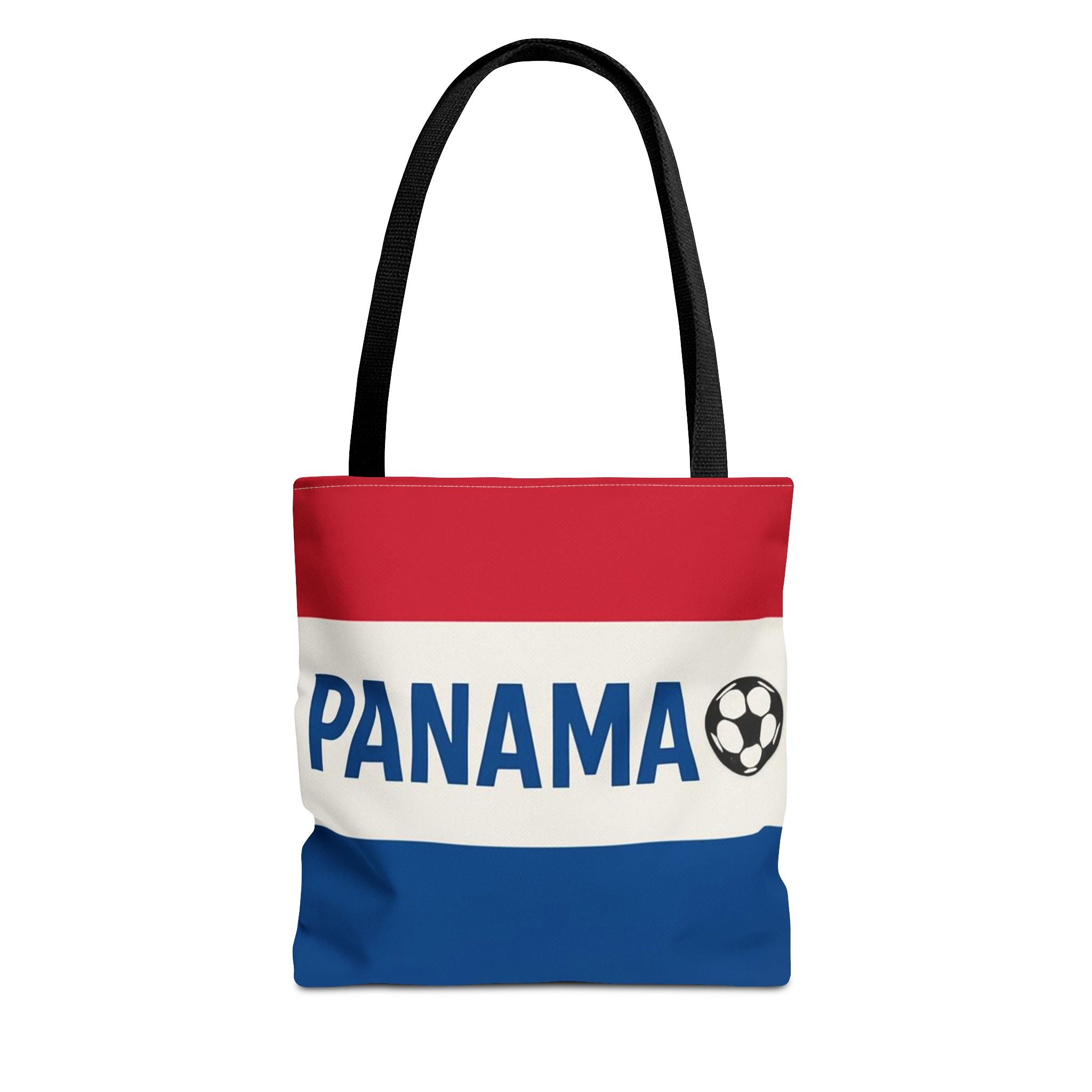 Panama Flag Soccer Tote Bag | Red White Blue Football Stripes