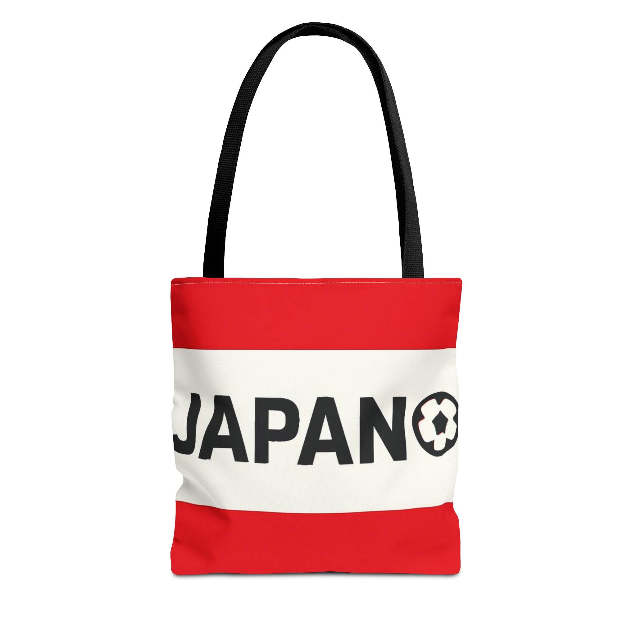 Japan Soccer Logo Tote Bag | Red White Stripe Japan Football