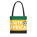 South Africa Soccer Fan Tote Bag | Green Gold Black Football Stripes