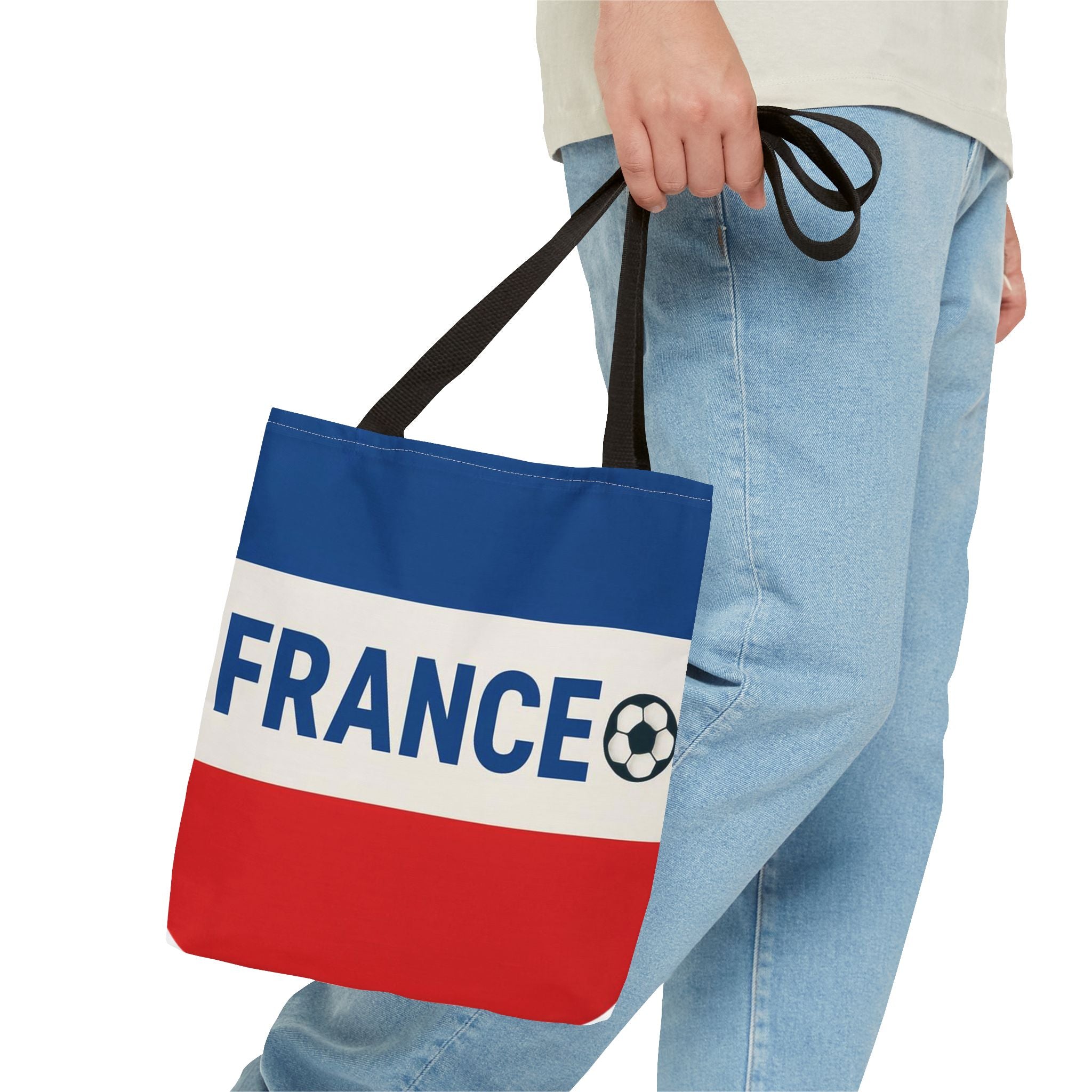 France Soccer Tote Bag | French Flag Tricolor, Football Accent