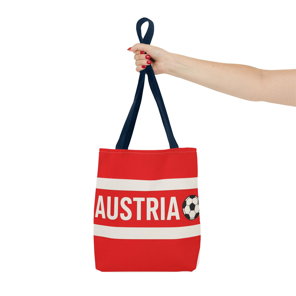 Austria Soccer Scarf Tote Bag | Red Football Fan Austria Tote
