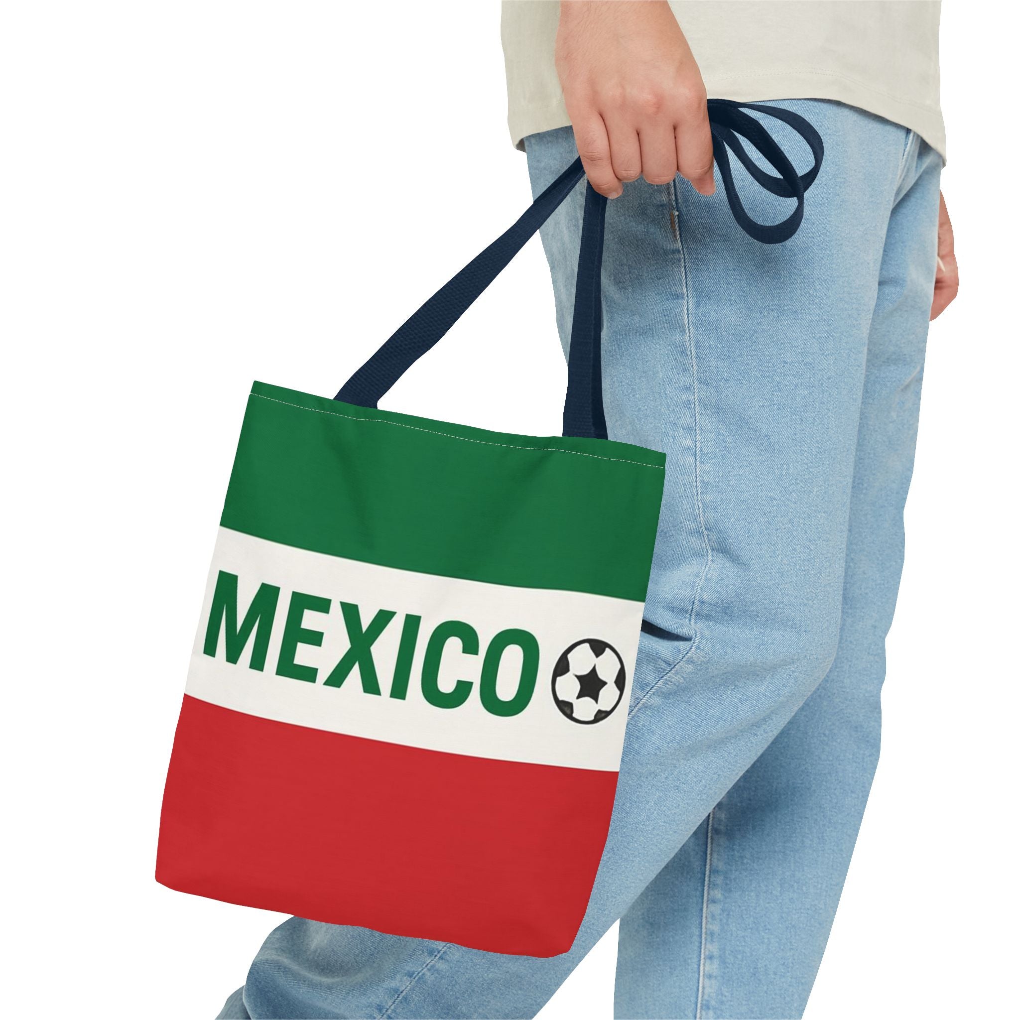 Mexico flag soccer tote bag | Mexican football fan accessory