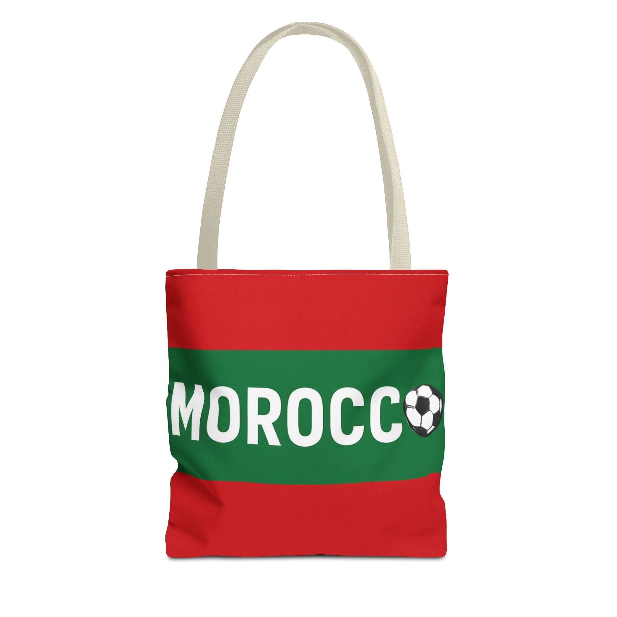 Morocco Soccer Tote Bag | Red Green Football Graphic