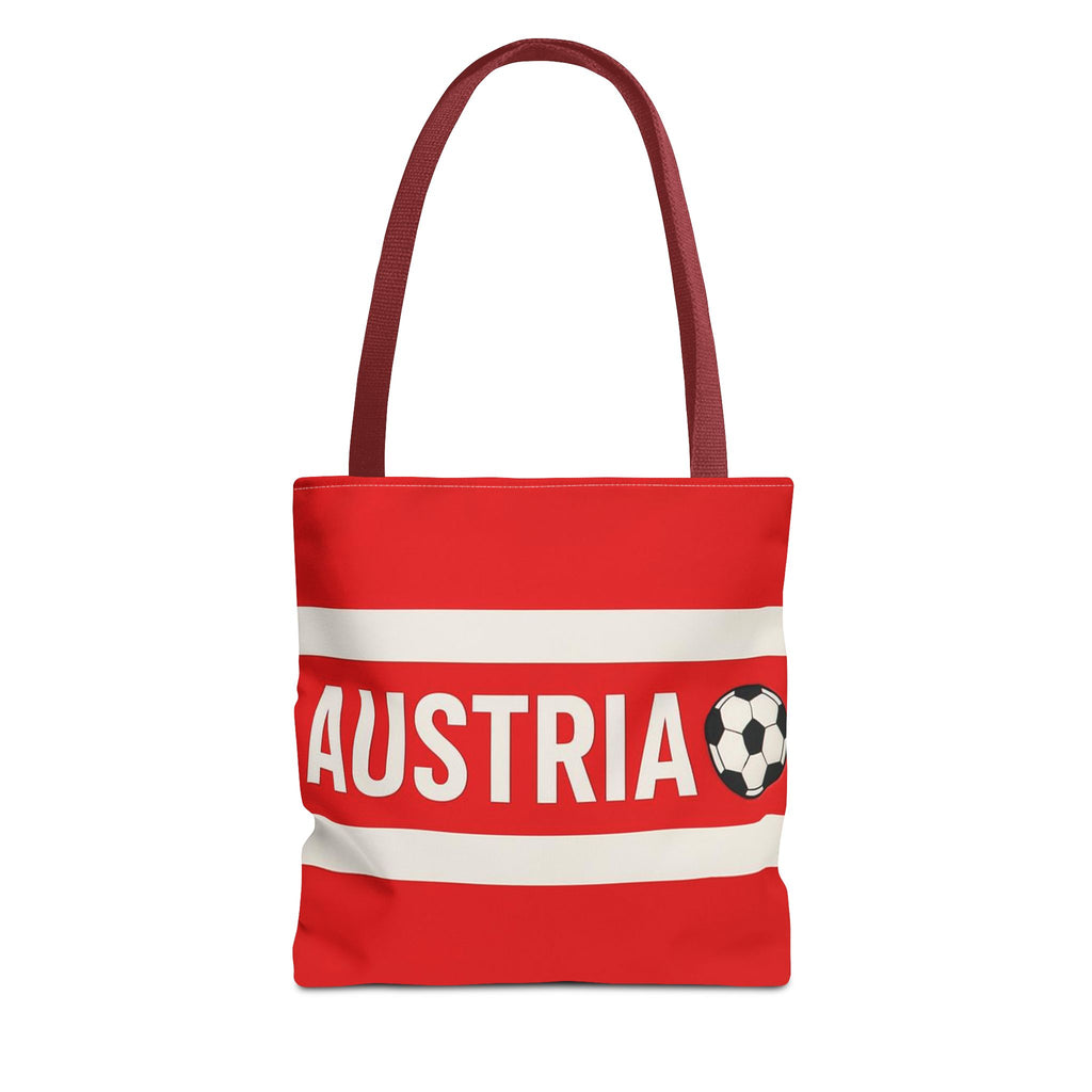 Austria Soccer Scarf Tote Bag | Red Football Fan Austria Tote
