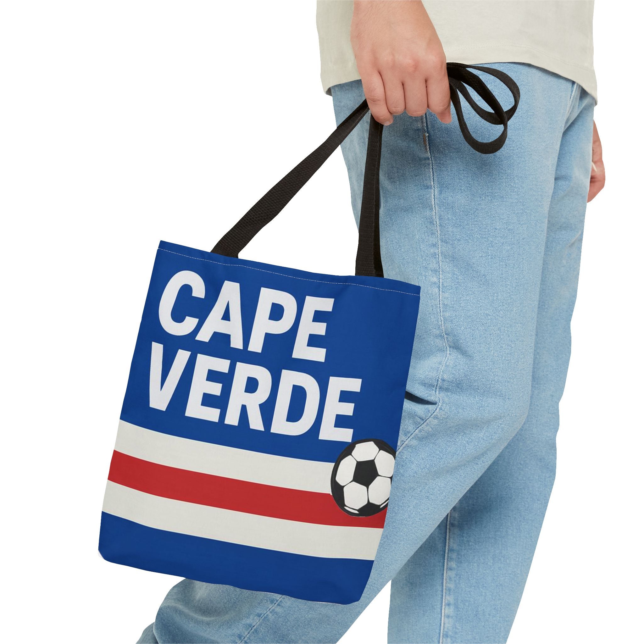 Cape Verde Soccer Tote Bag | Flag Colors Football Design