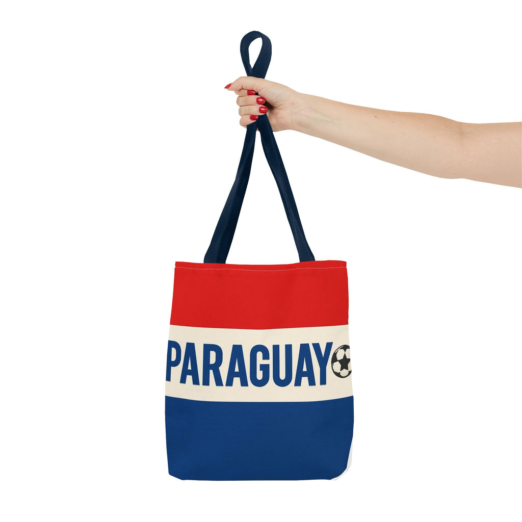 Paraguay Flag Stripe Tote Bag | Soccer Accent