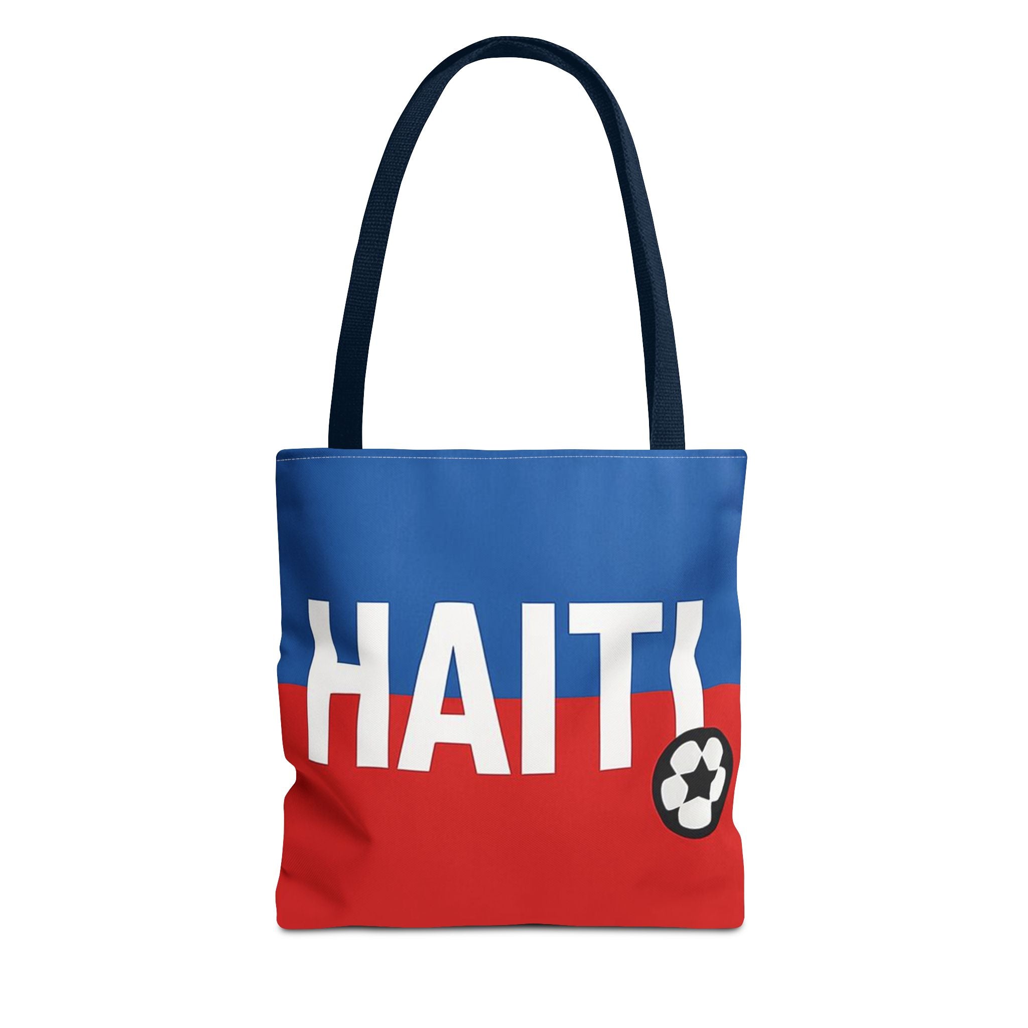 Haiti Flag Soccer Tote Bag | Blue Red HAITI Design