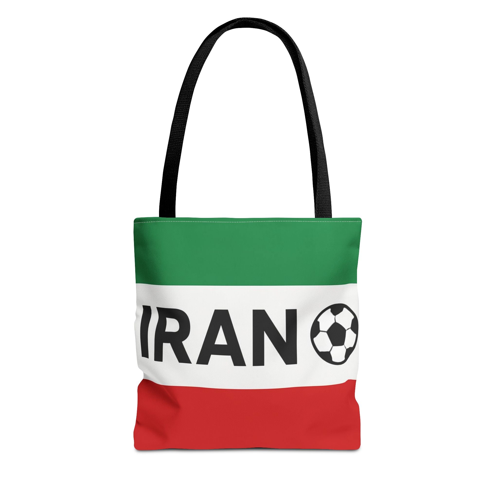Iran Flag Soccer Tote Bag | Football Stripes Green White Red