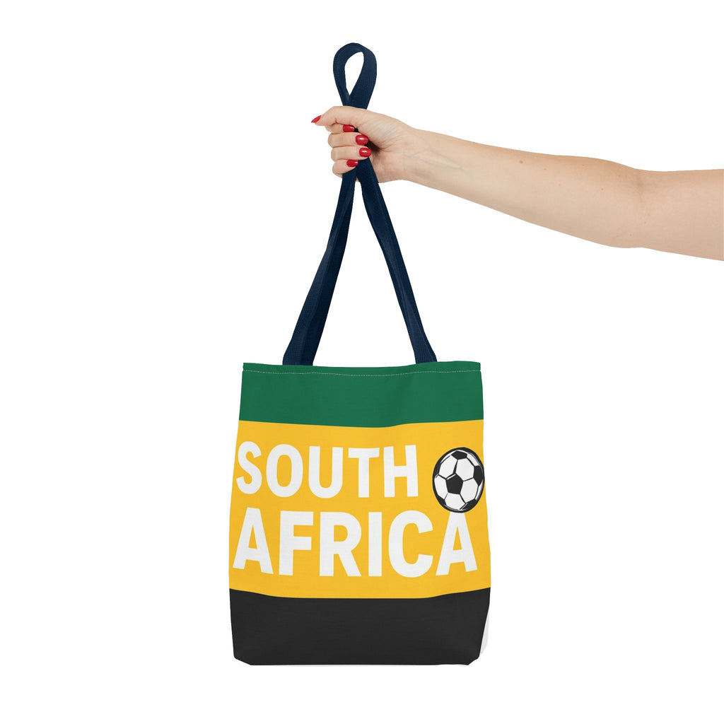 South Africa Soccer Fan Tote Bag | Green Gold Black Football Stripes