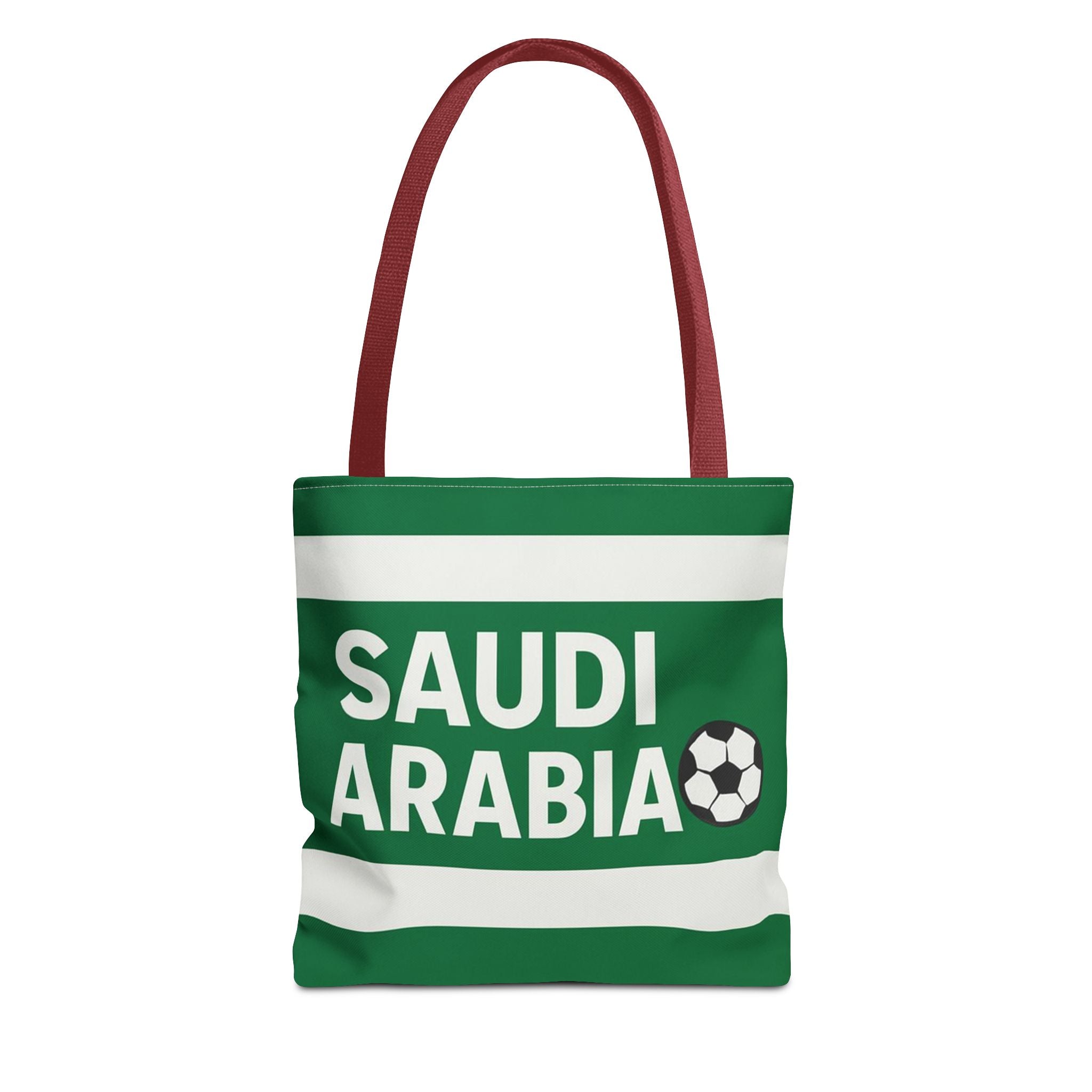 Saudi Arabia Soccer Tote Bag | Green Stripes Football Fan