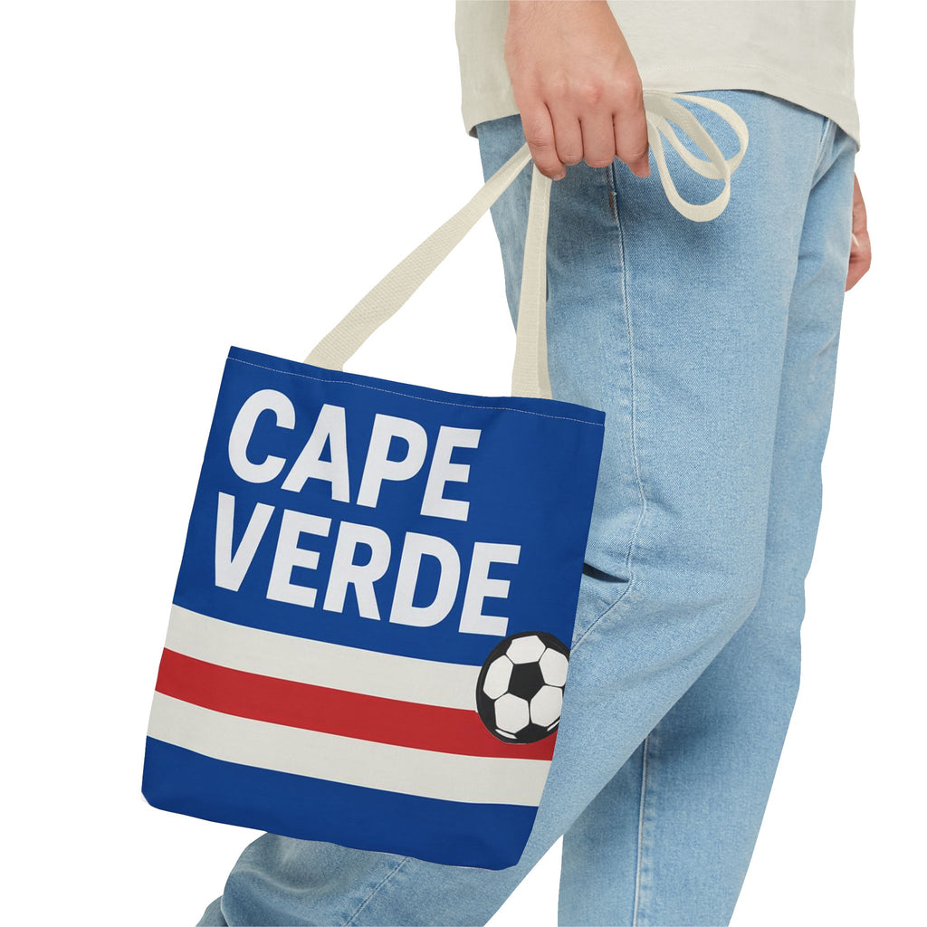 Cape Verde Soccer Tote Bag | Flag Colors Football Design