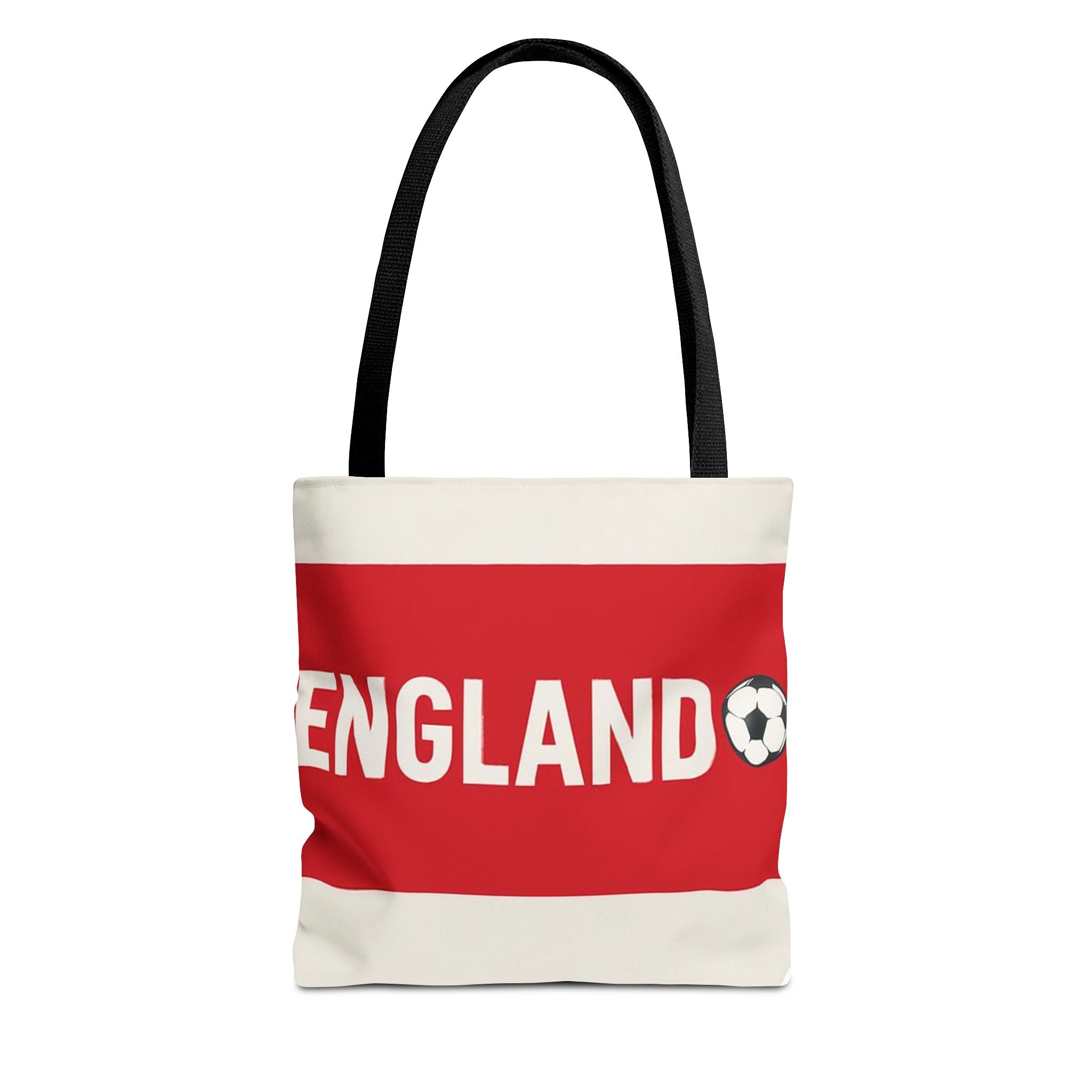 England Soccer Ball graphic Tote Bag | Red White Football Fan