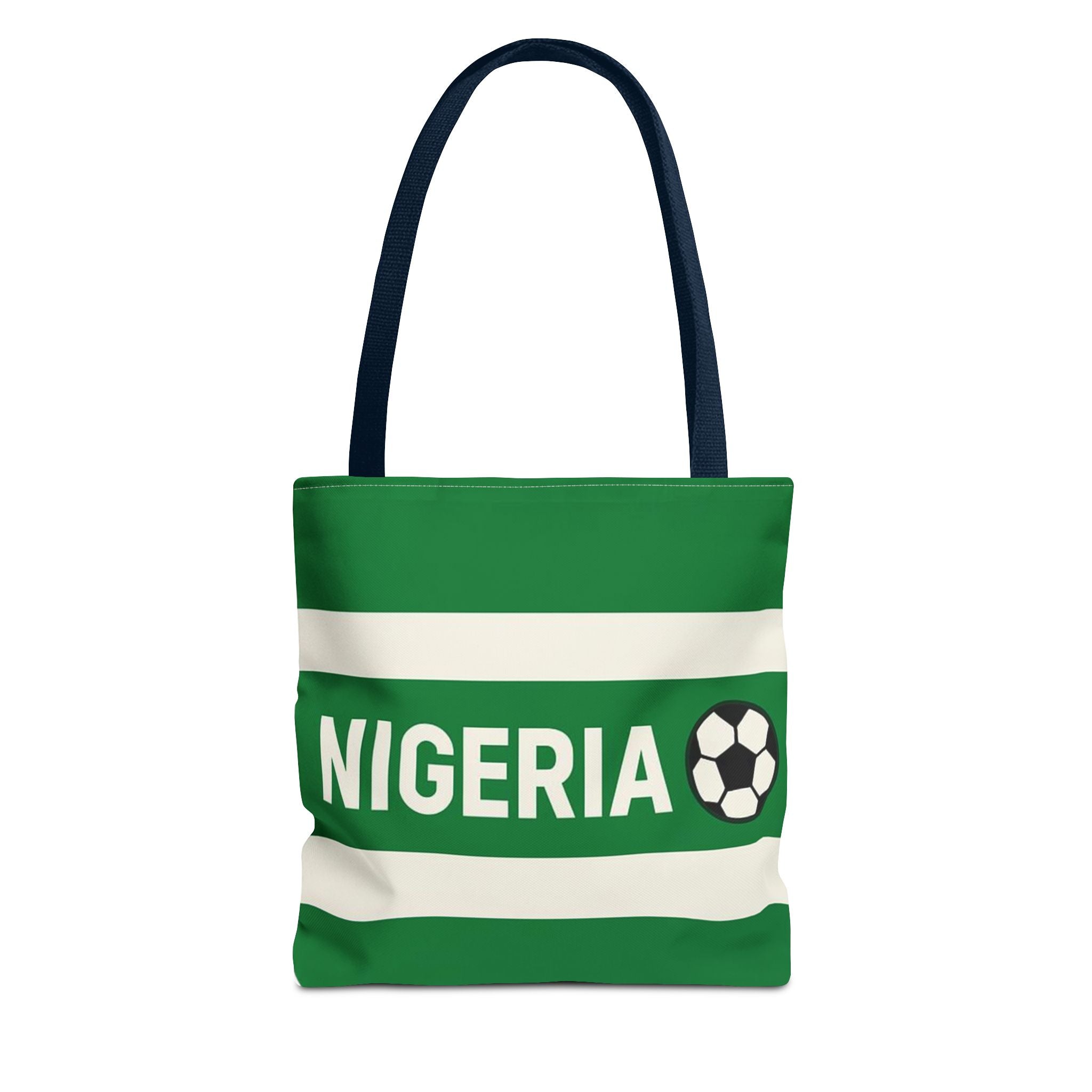 Nigeria Soccer Fan Tote Bag | Green White Football Stripes