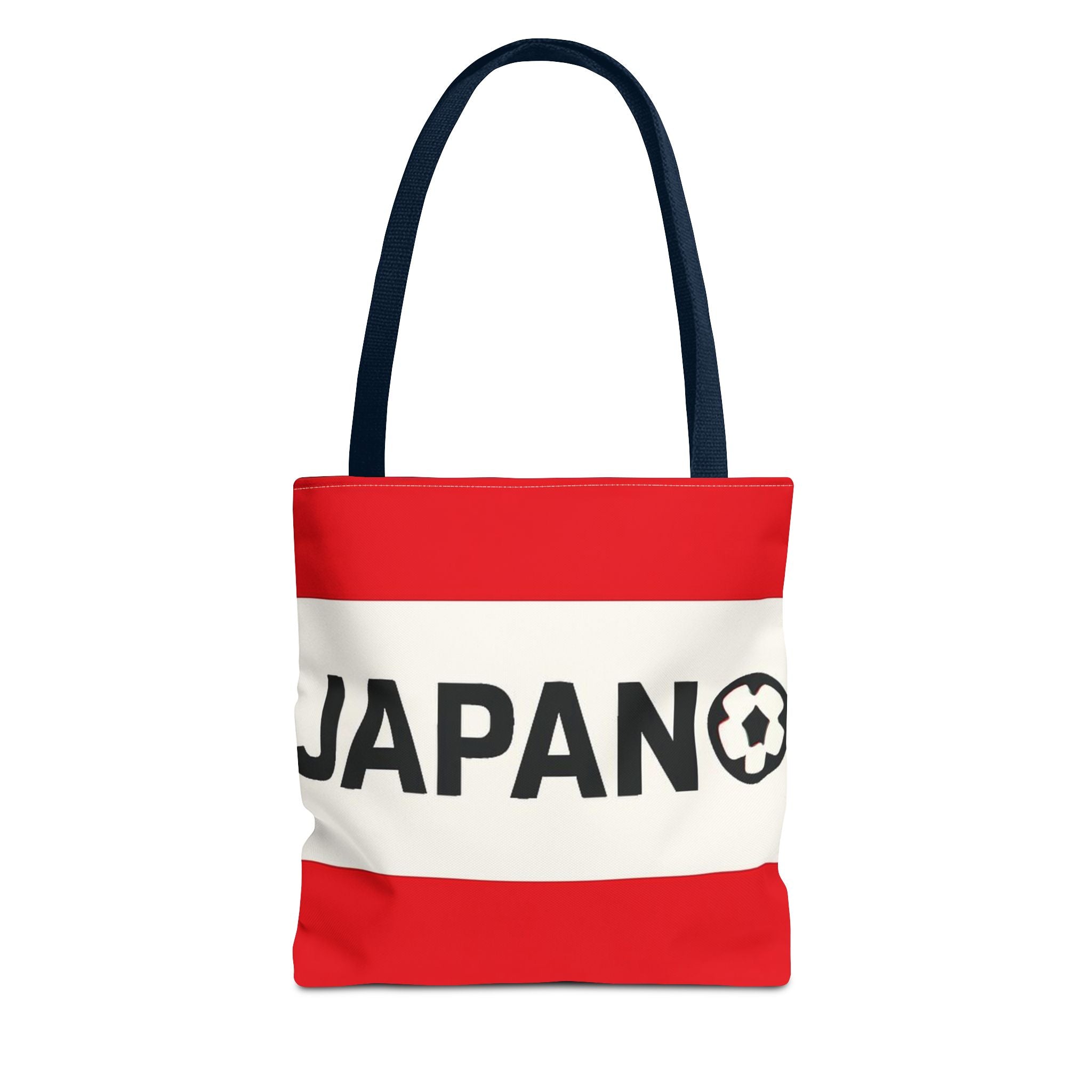Japan Soccer Logo Tote Bag | Red White Stripe Japan Football