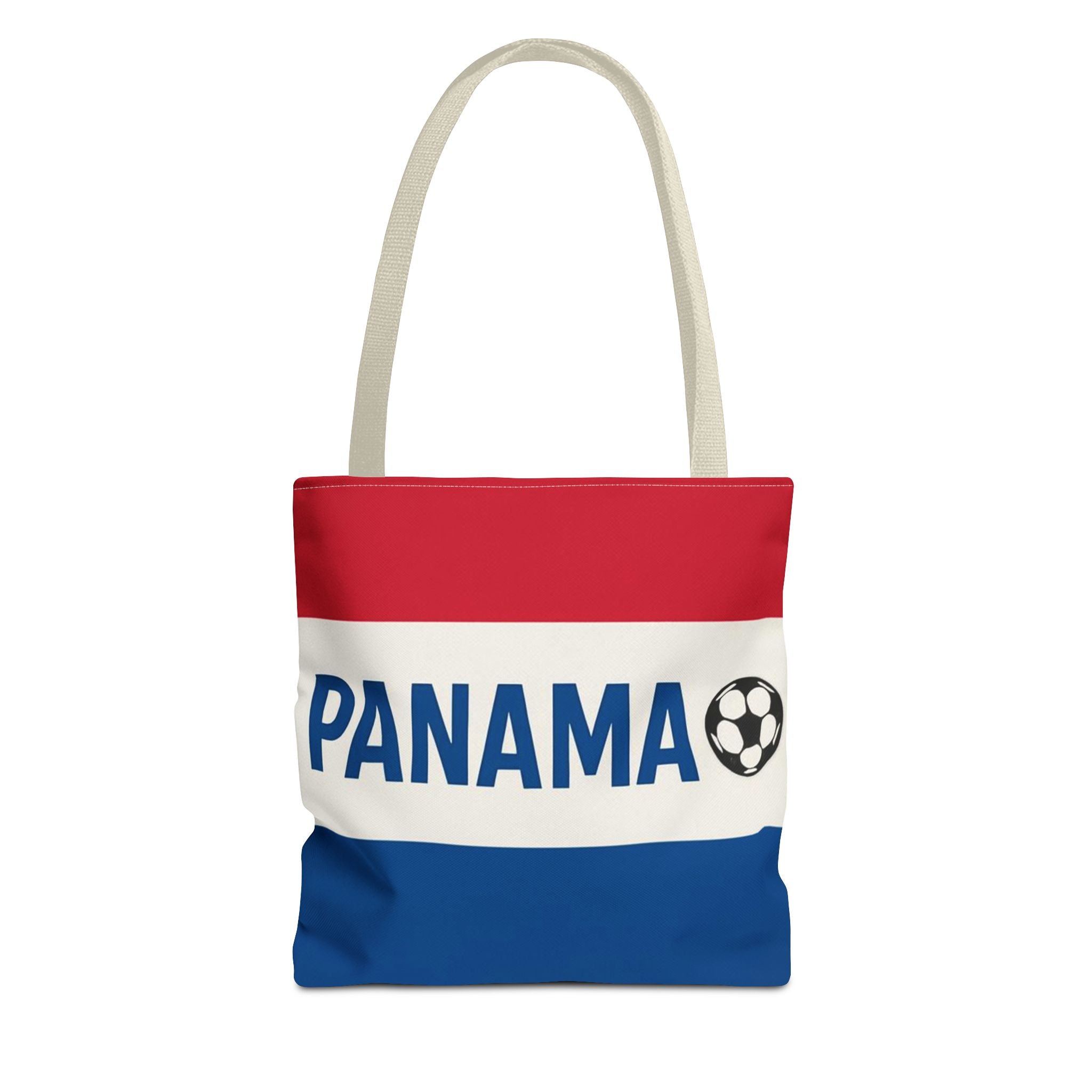 Panama Flag Soccer Tote Bag | Red White Blue Football Stripes