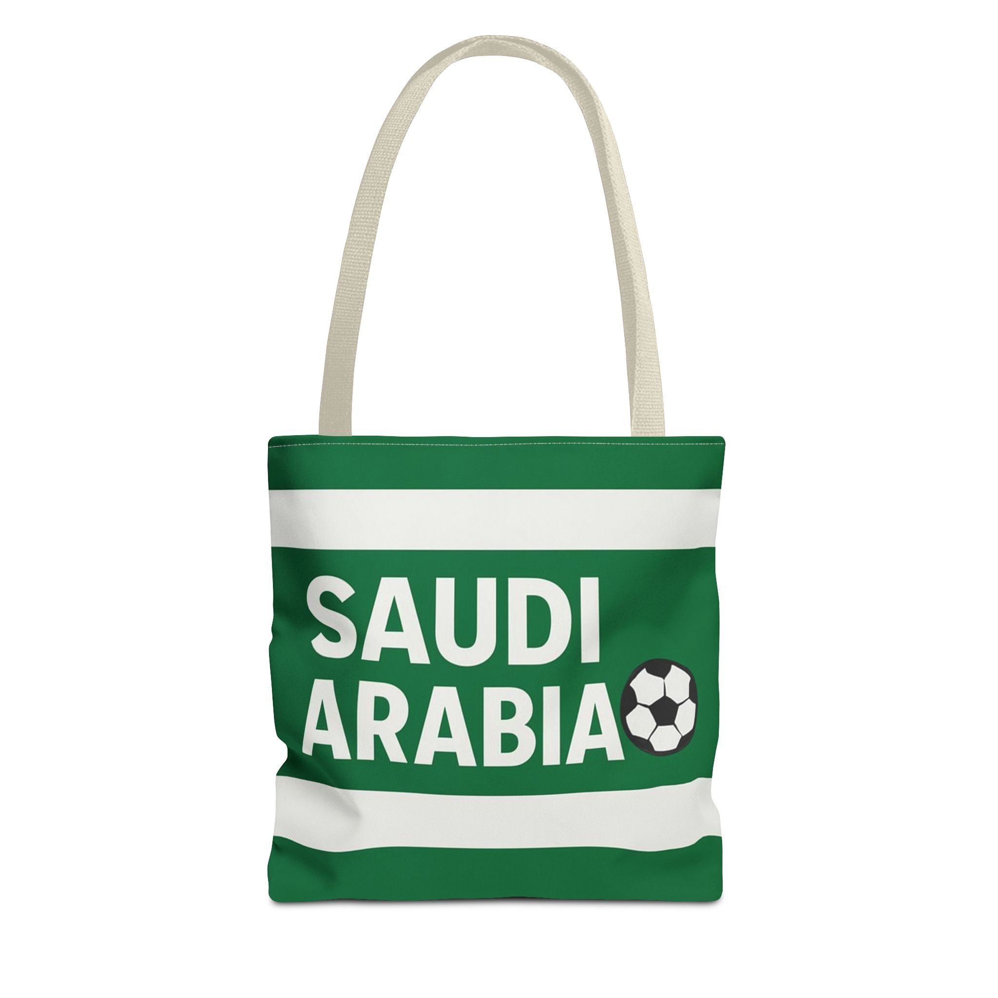 Saudi Arabia Soccer Tote Bag | Green Stripes Football Fan