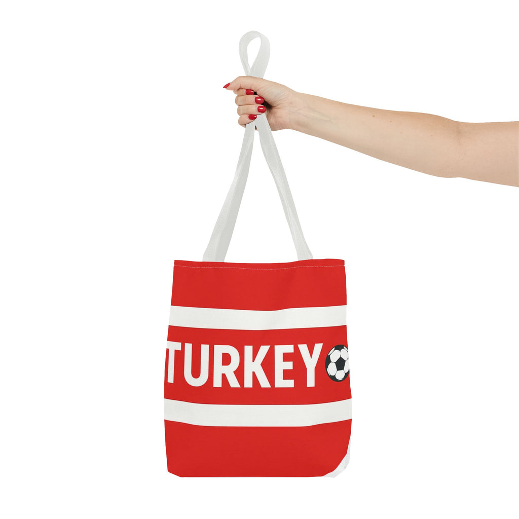 Turkey Football Tote Bag | Red Stripes Soccer Scarf Design