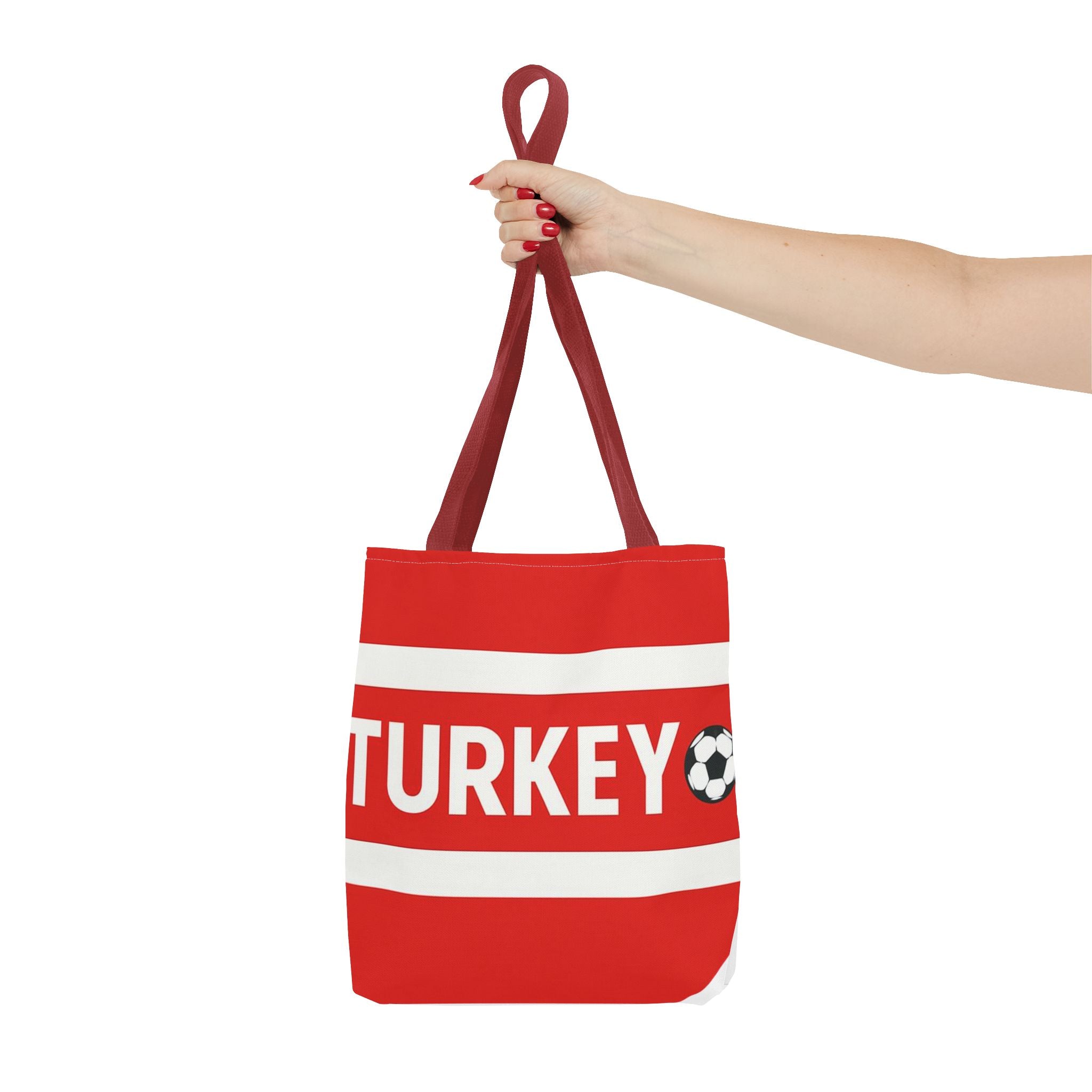Turkey Football Tote Bag | Red Stripes Soccer Scarf Design