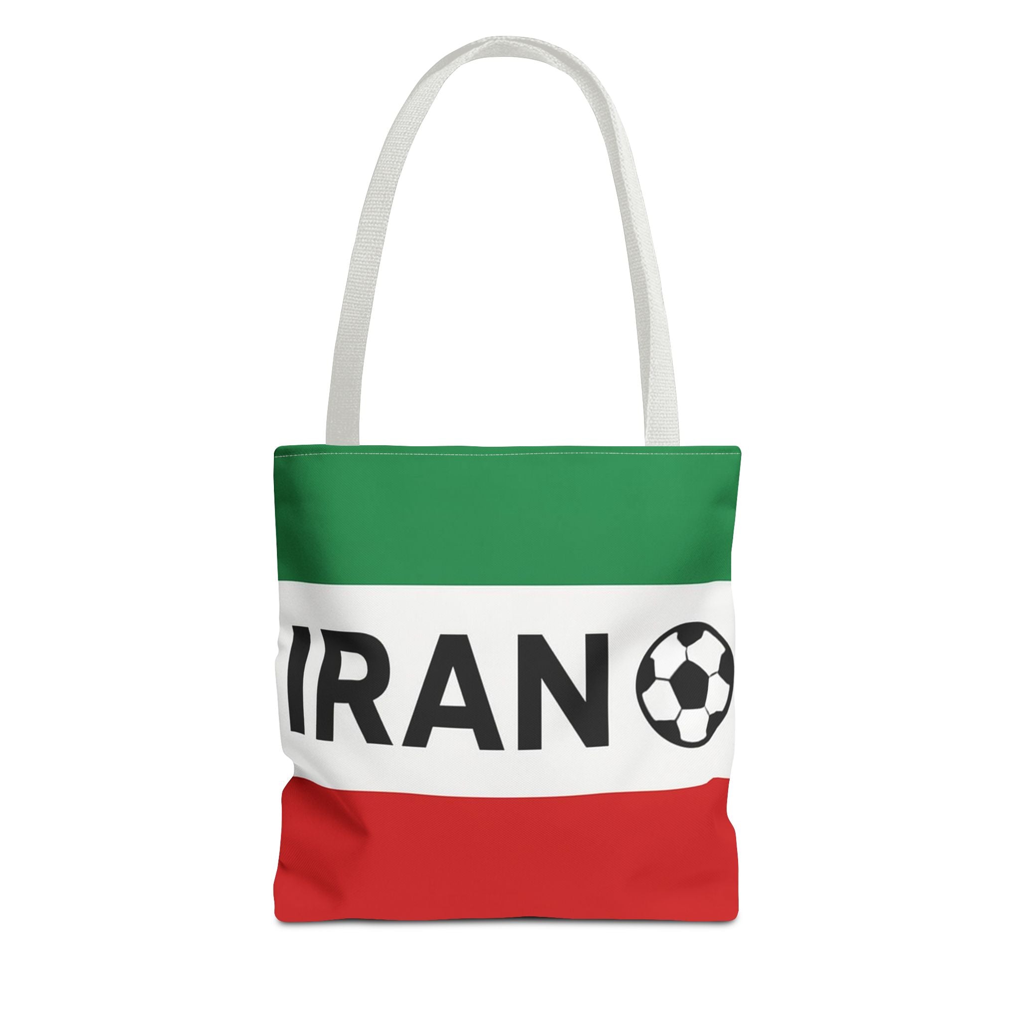 Iran Flag Soccer Tote Bag | Football Stripes Green White Red