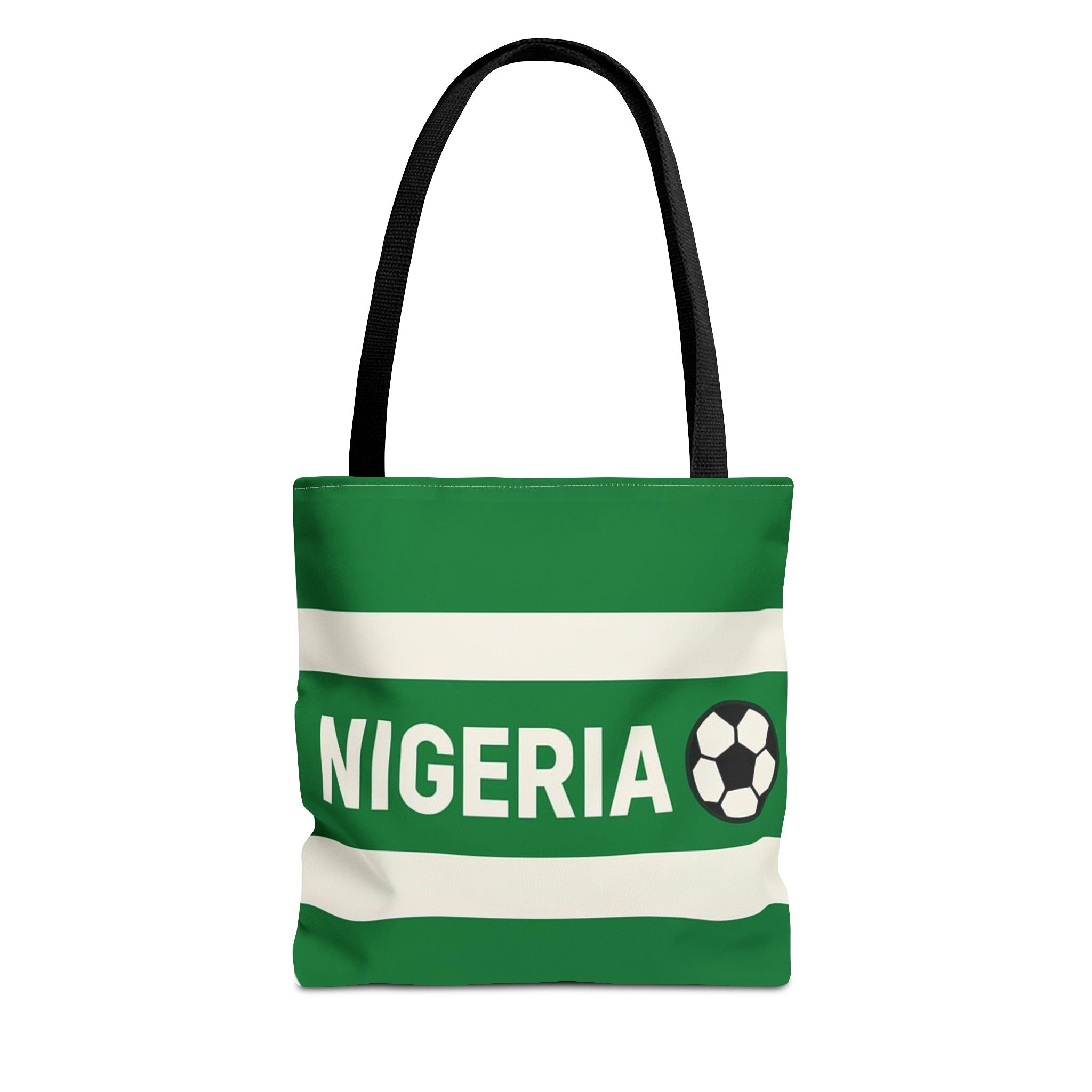 Nigeria Soccer Fan Tote Bag | Green White Football Stripes