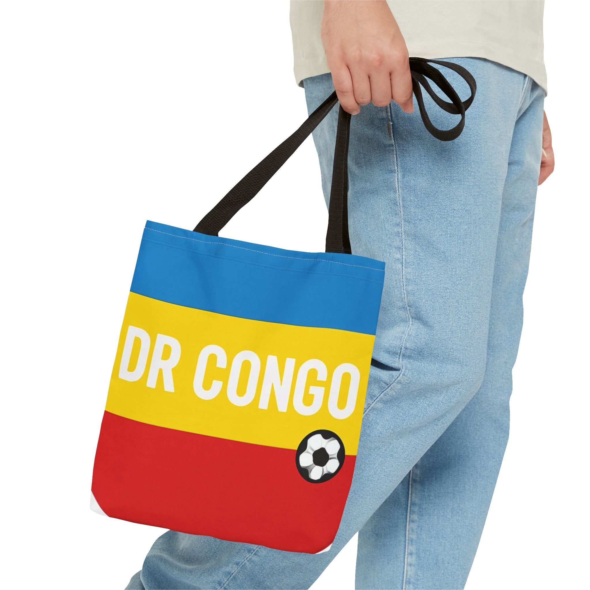 DR CONGO flag stripes soccer Tote Bag | Congo football design