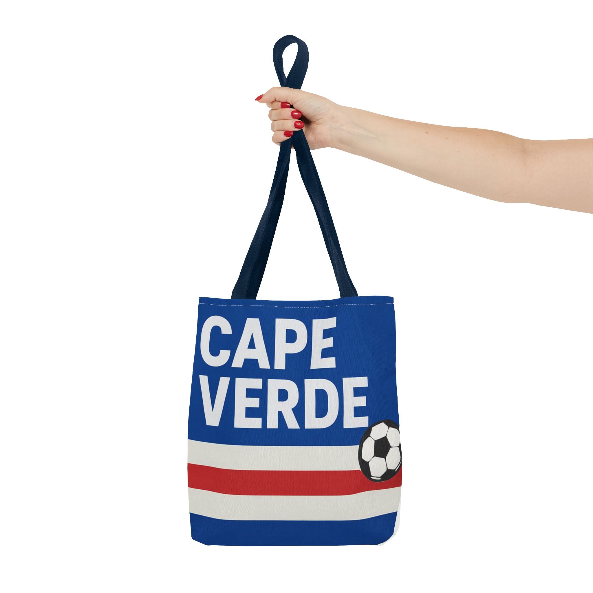 Cape Verde Soccer Tote Bag | Flag Colors Football Design