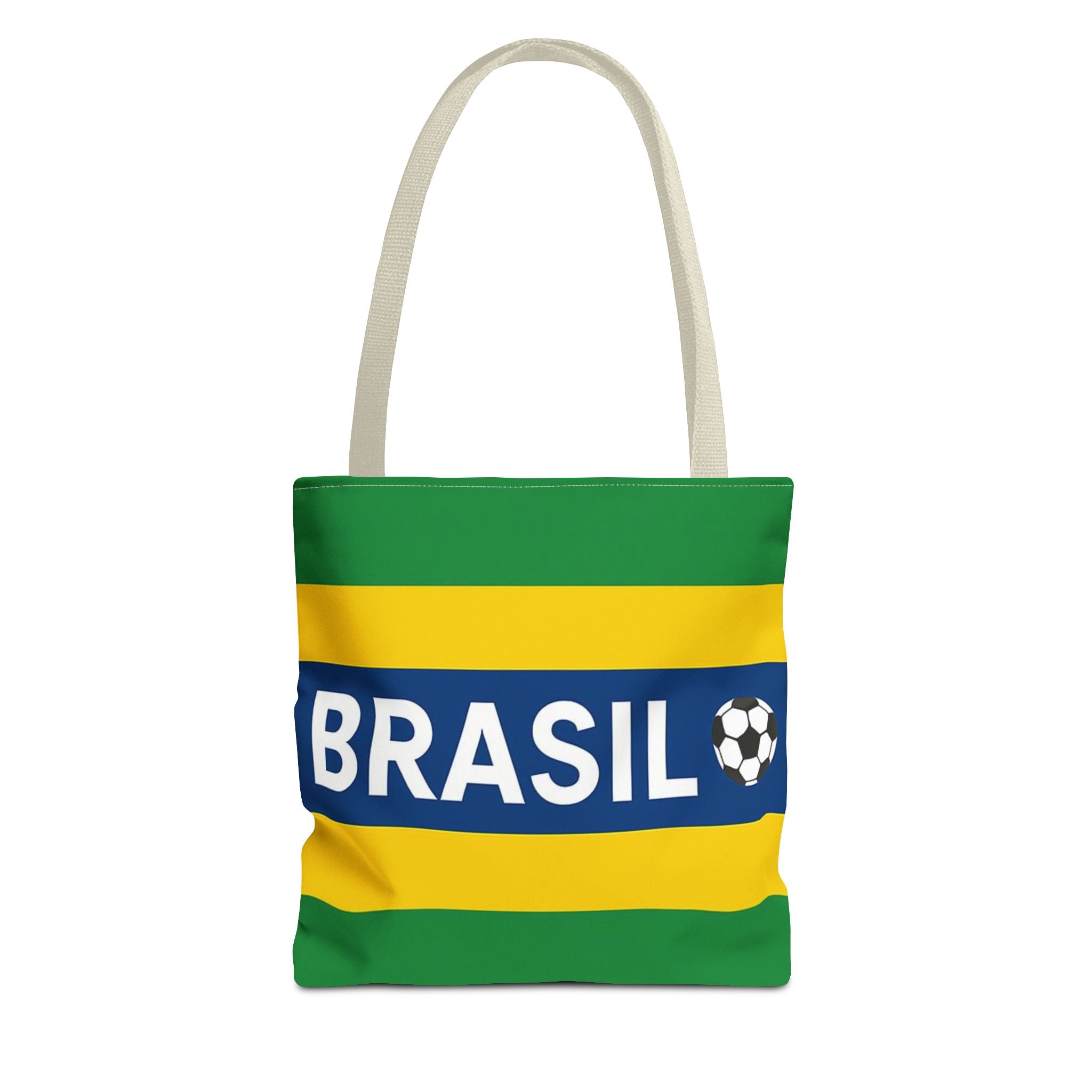 Brasil Soccer Flag Tote Bag | Brazil Football Graphic Tote